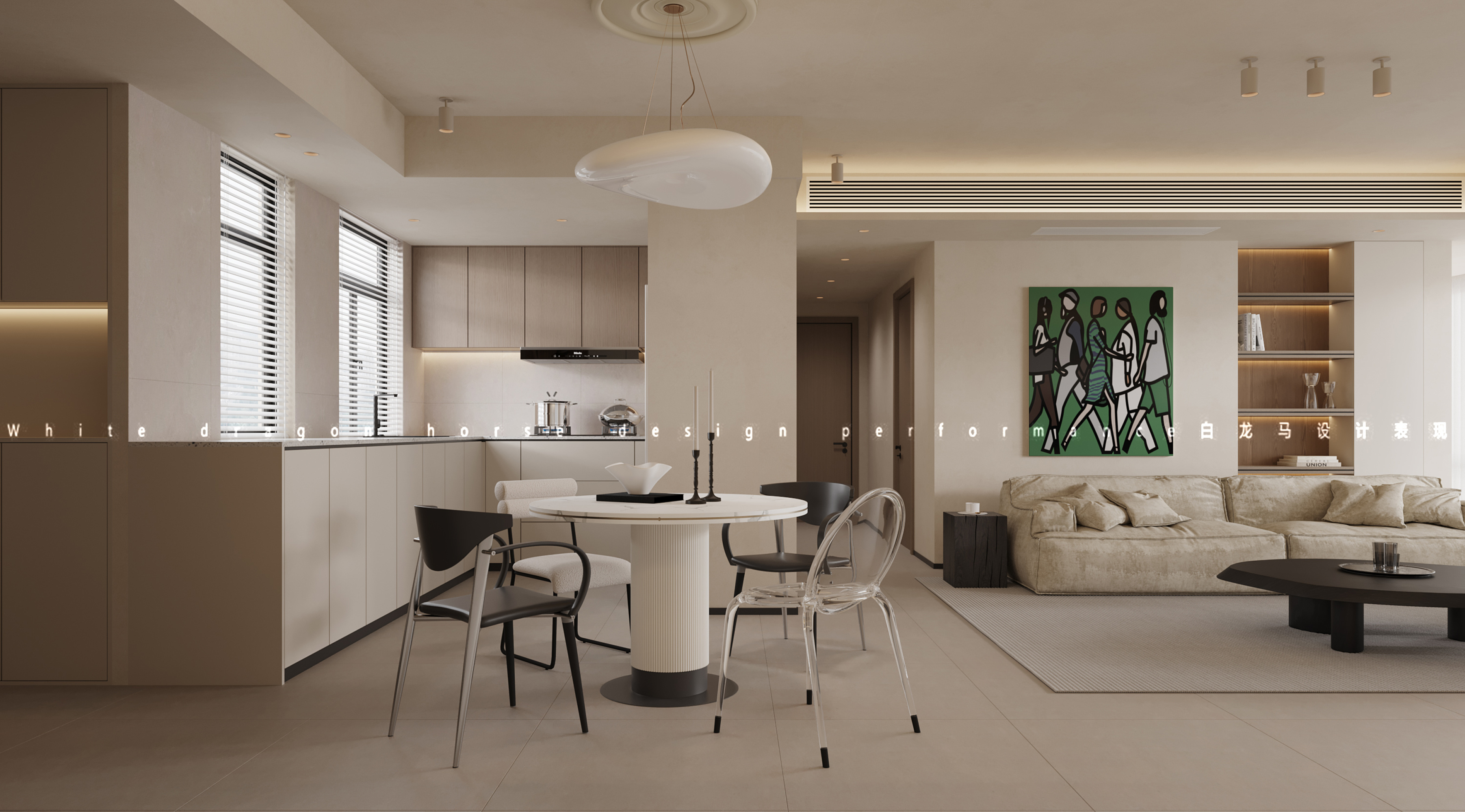 现代简约奶油风家装效果图[ID: 113657017]_建e效果图