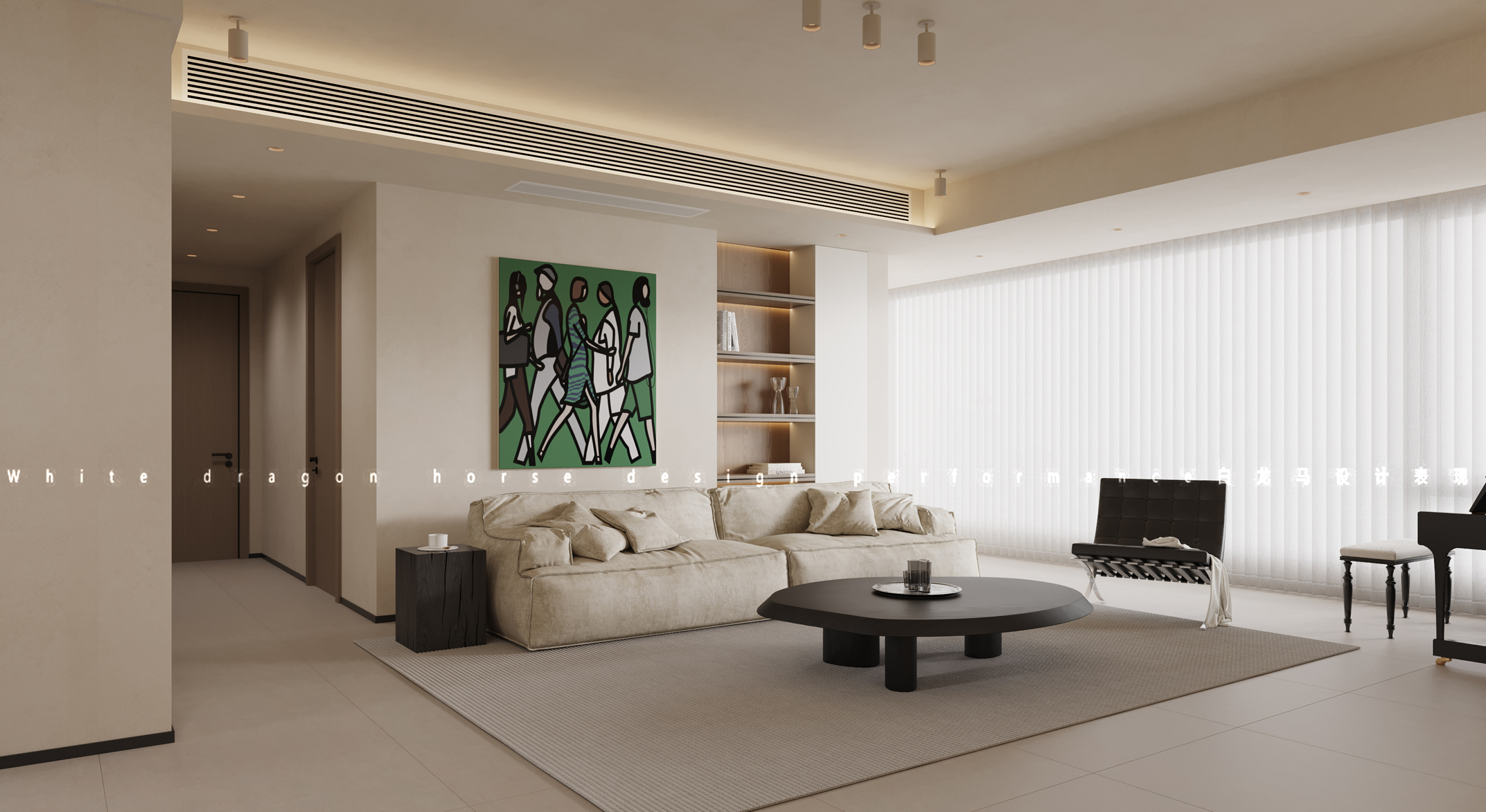 现代简约奶油风家装效果图[ID: 113657017]_建e效果图