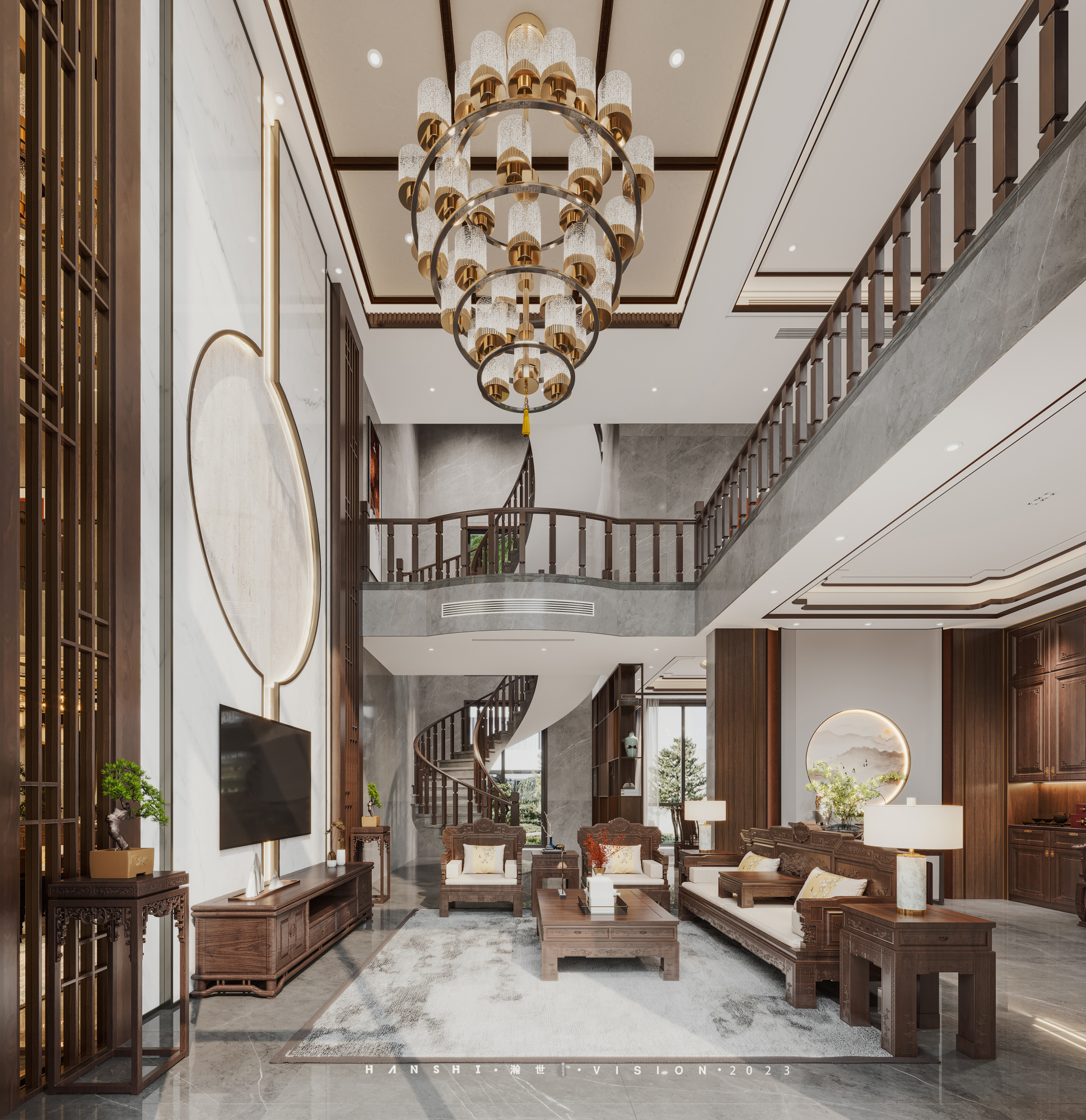 新中式家装效果图[ID: 113656874]_建e效果图