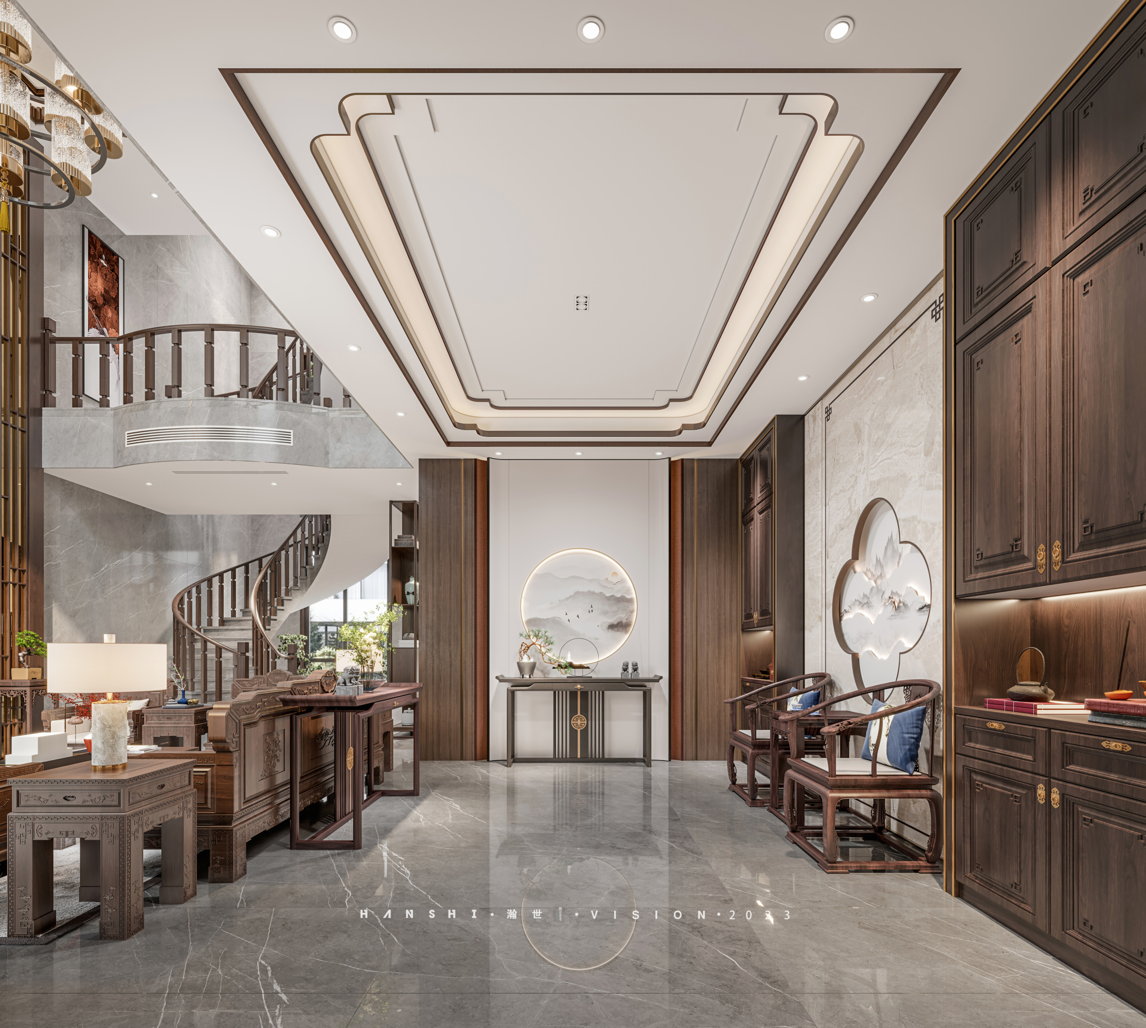 新中式家装效果图[ID: 113656874]_建e效果图