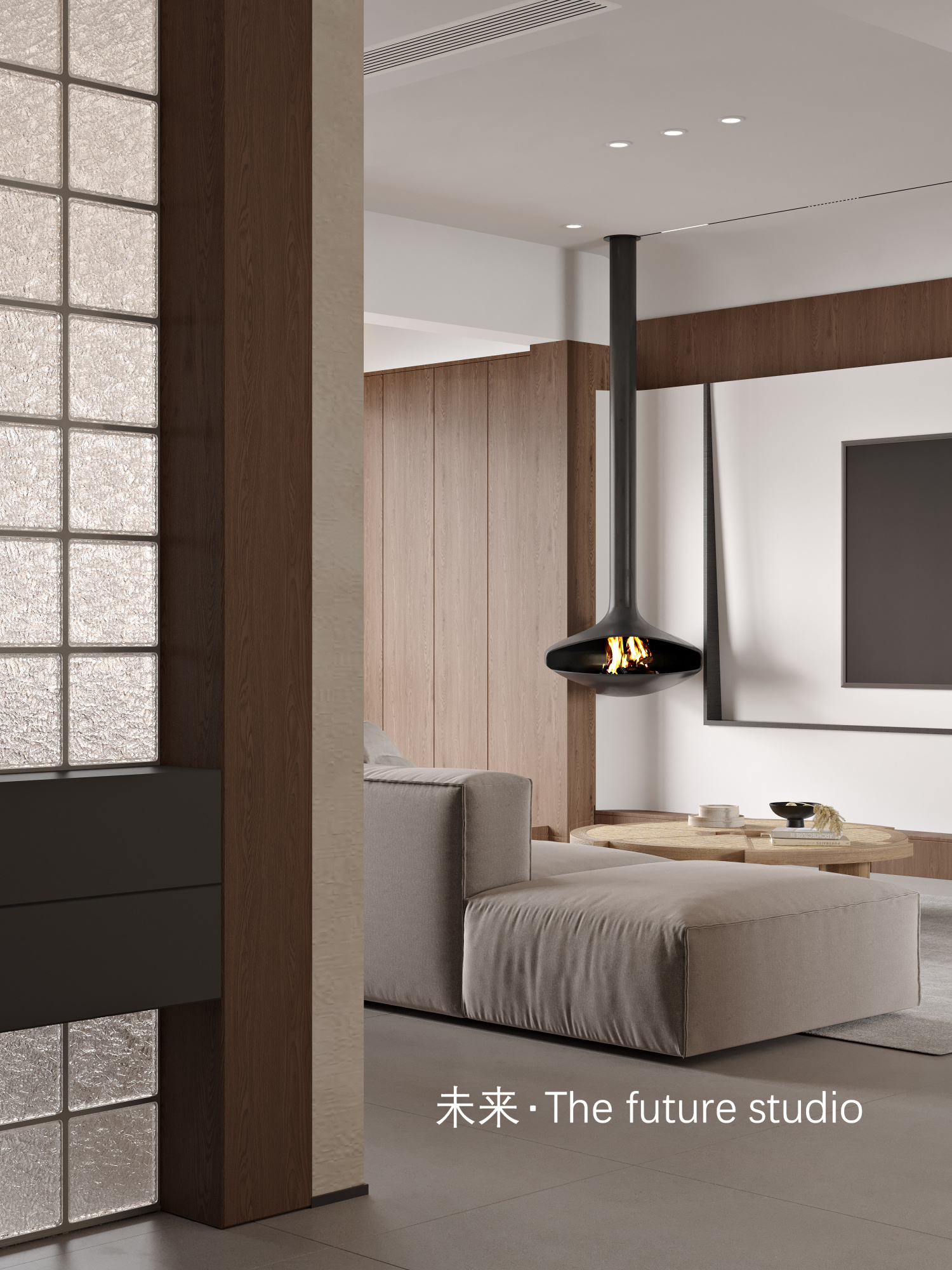 现代简约原木风家装效果图[ID: 113656845]_建e效果图