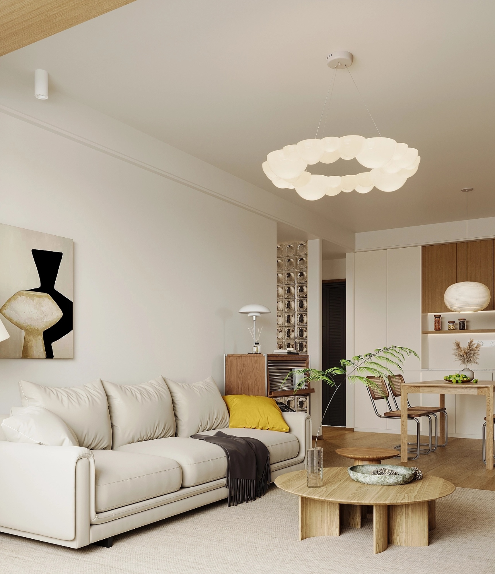 简约原木风家装效果图[ID: 113656988]_建e效果图