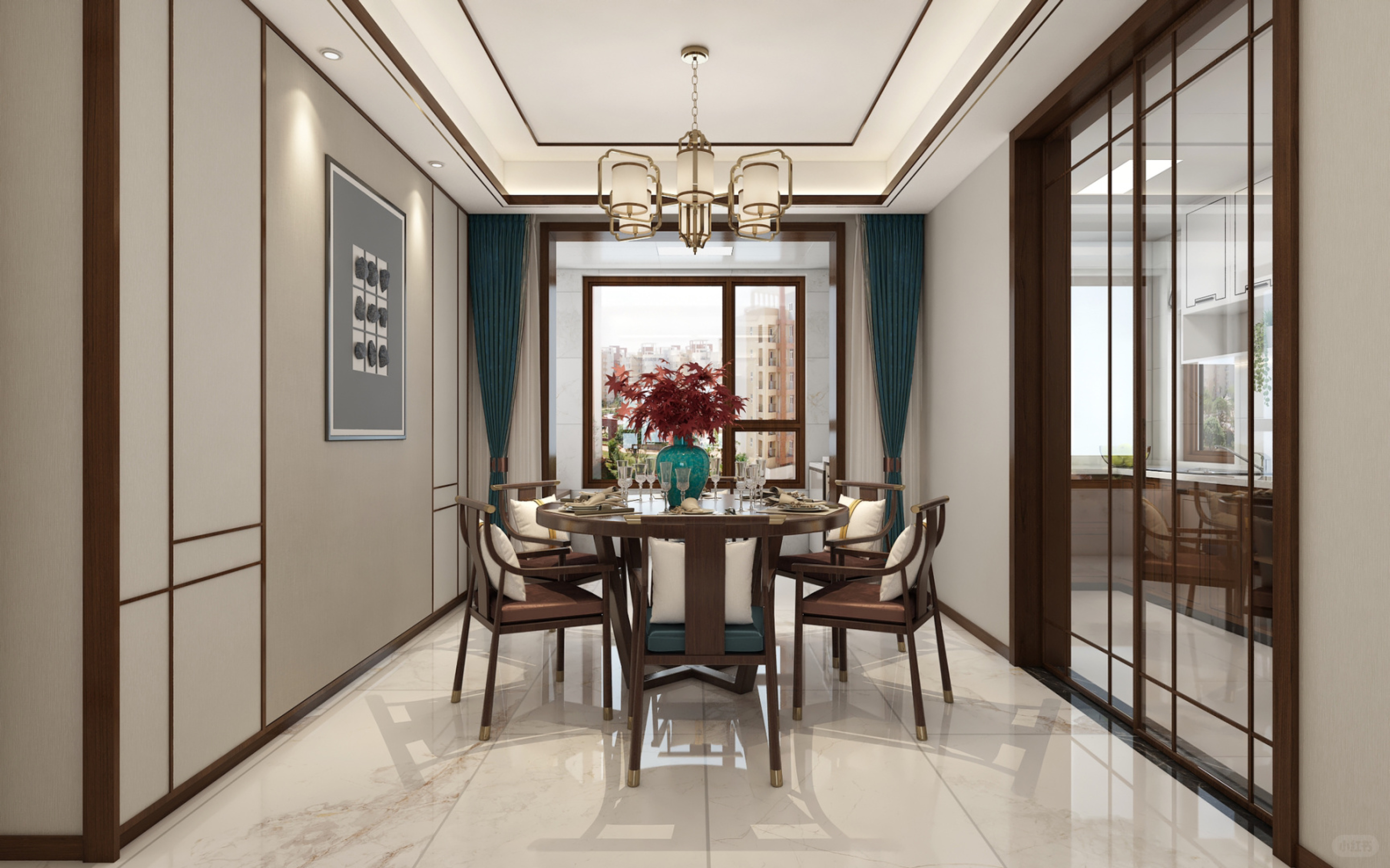 新中式家装效果图[ID: 113656998]_建e效果图