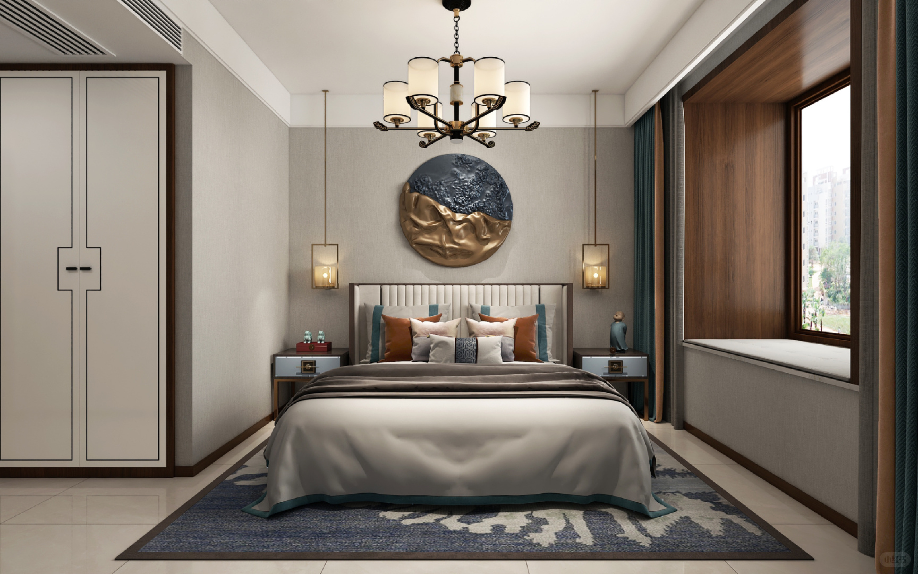 新中式家装效果图[ID: 113656998]_建e效果图