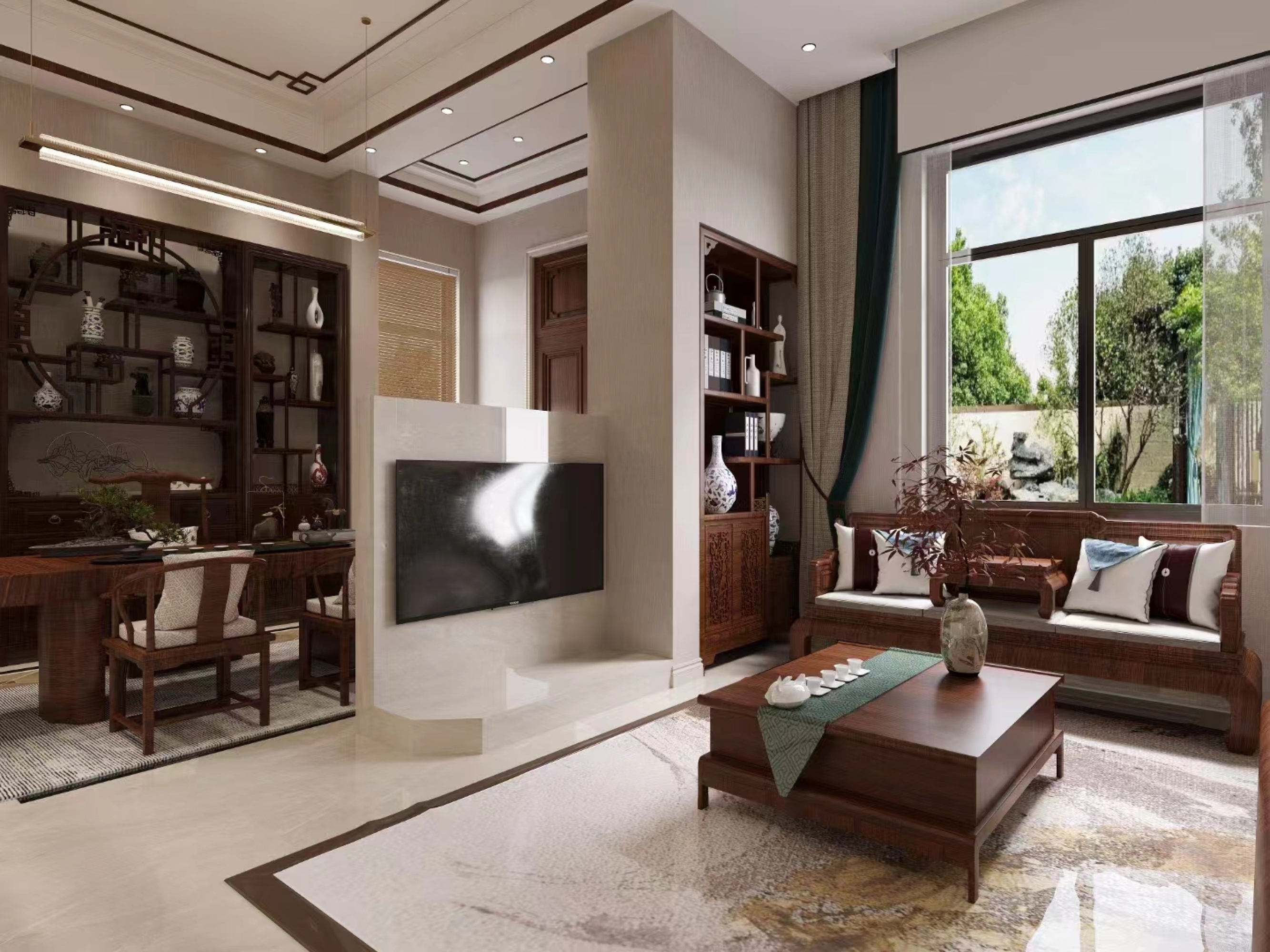 新中式家装效果图[ID: 113263769]_建e效果图