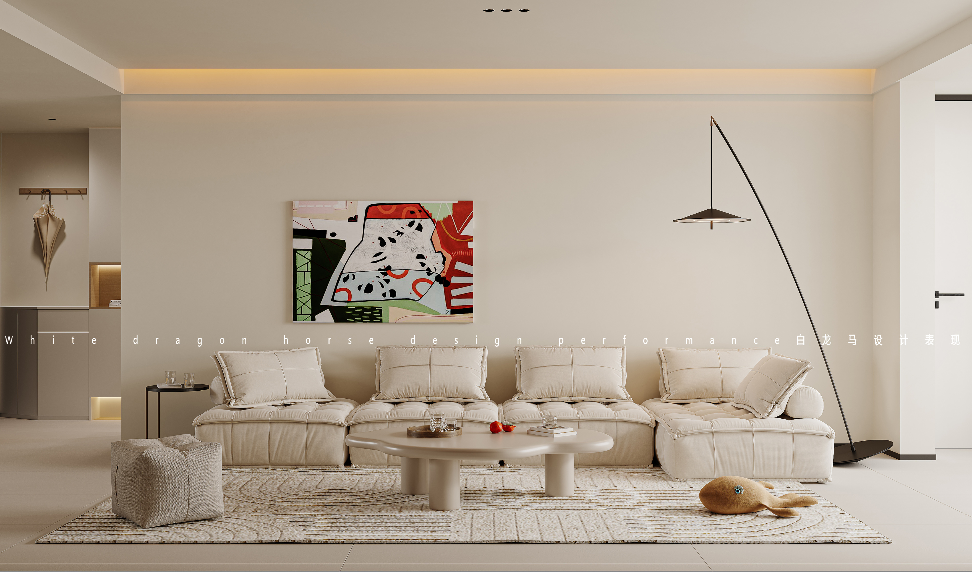 现代奶油风家装效果图[ID: 113263692]_建e效果图