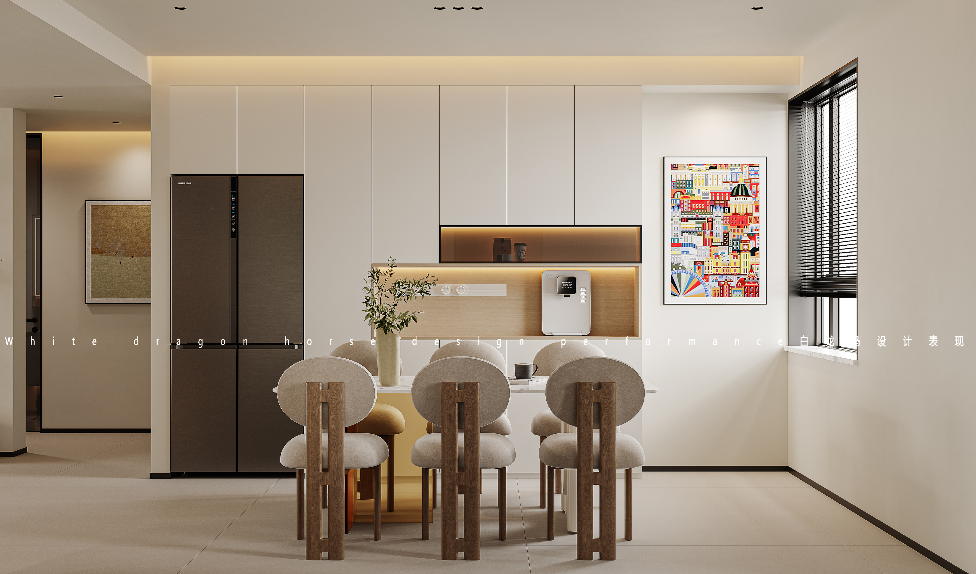 现代奶油风家装效果图[ID: 113263692]_建e效果图