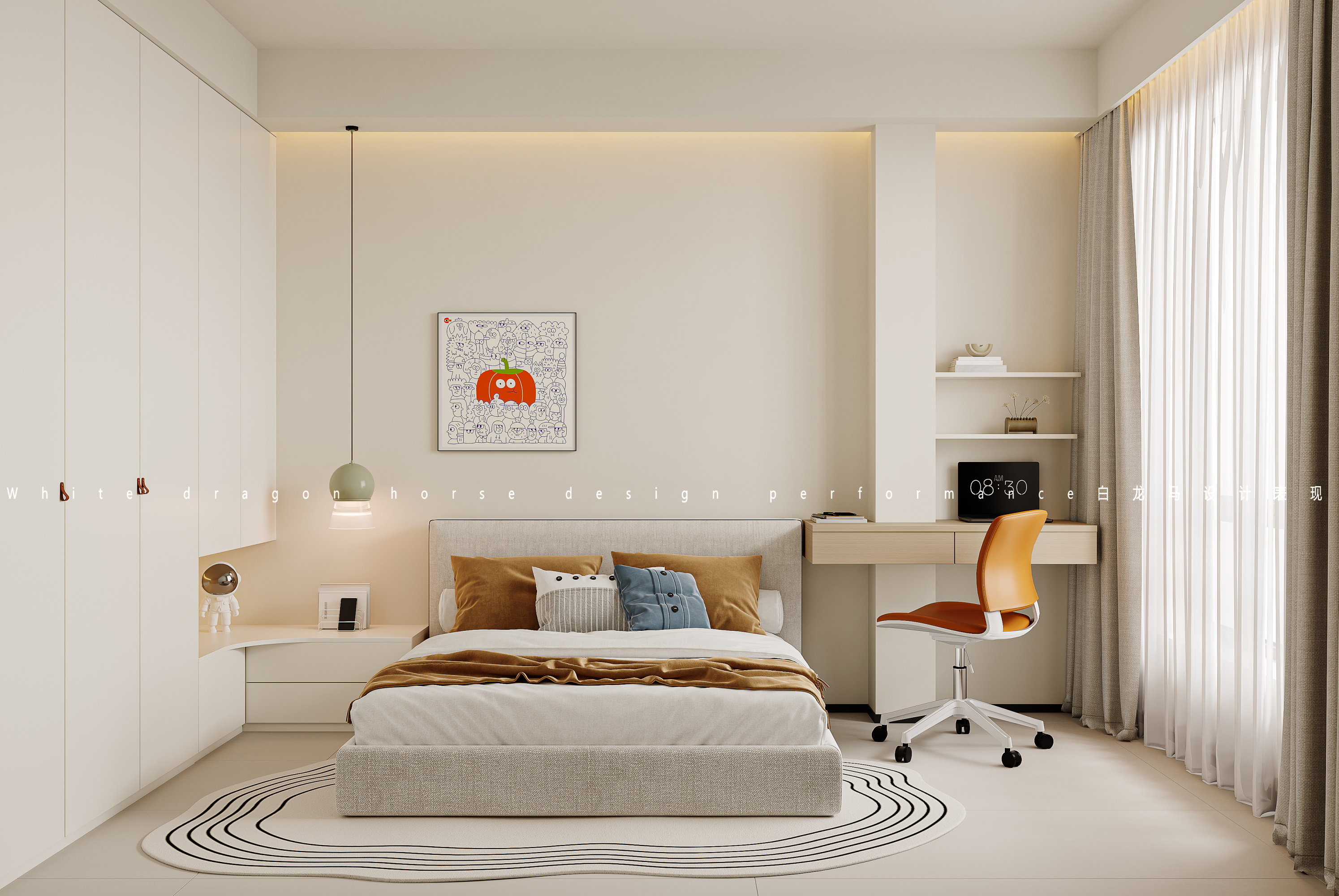 现代奶油风家装效果图[ID: 113263692]_建e效果图