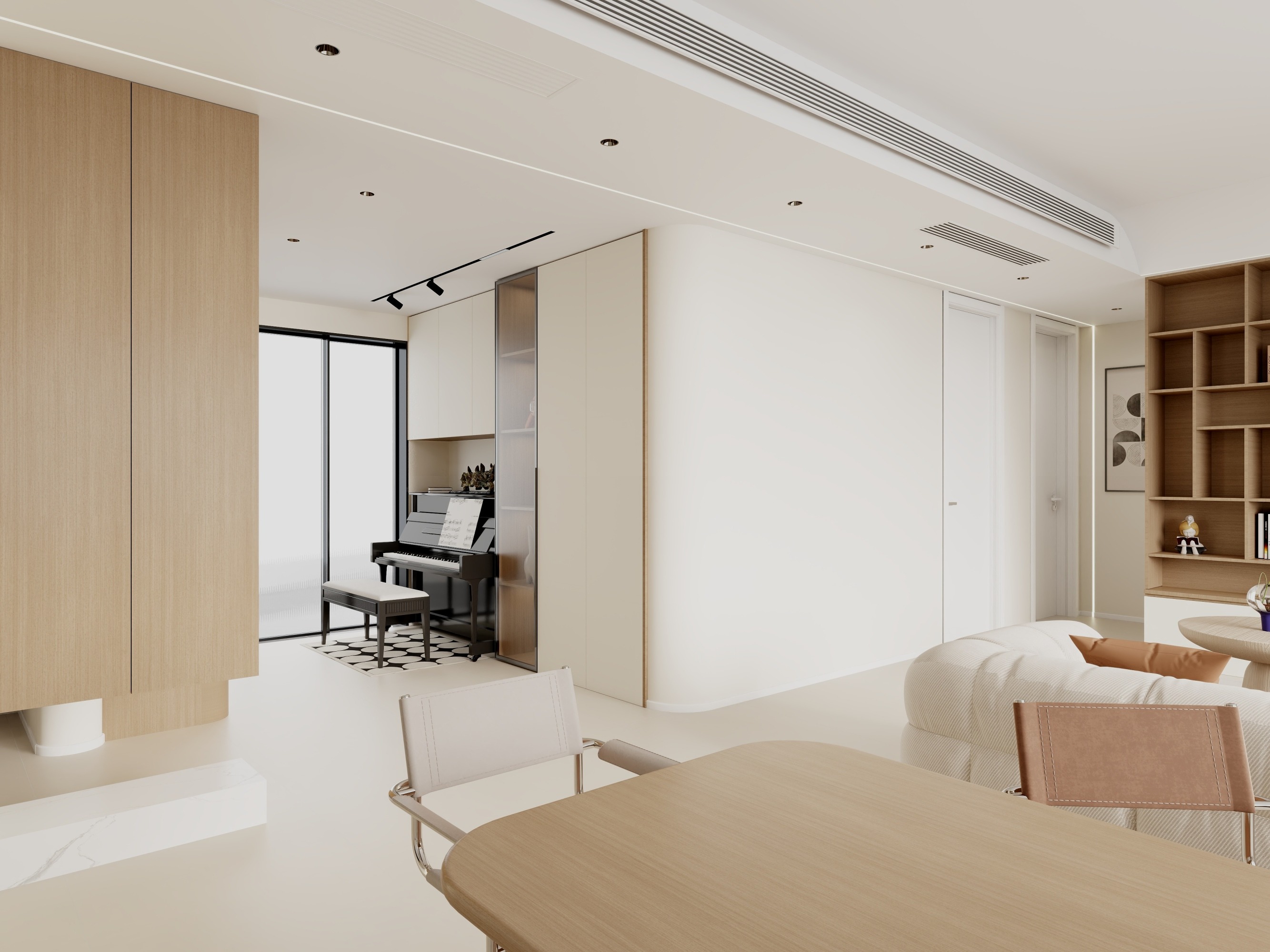 现代简约原木风家装效果图[ID: 113263732]_建e效果图