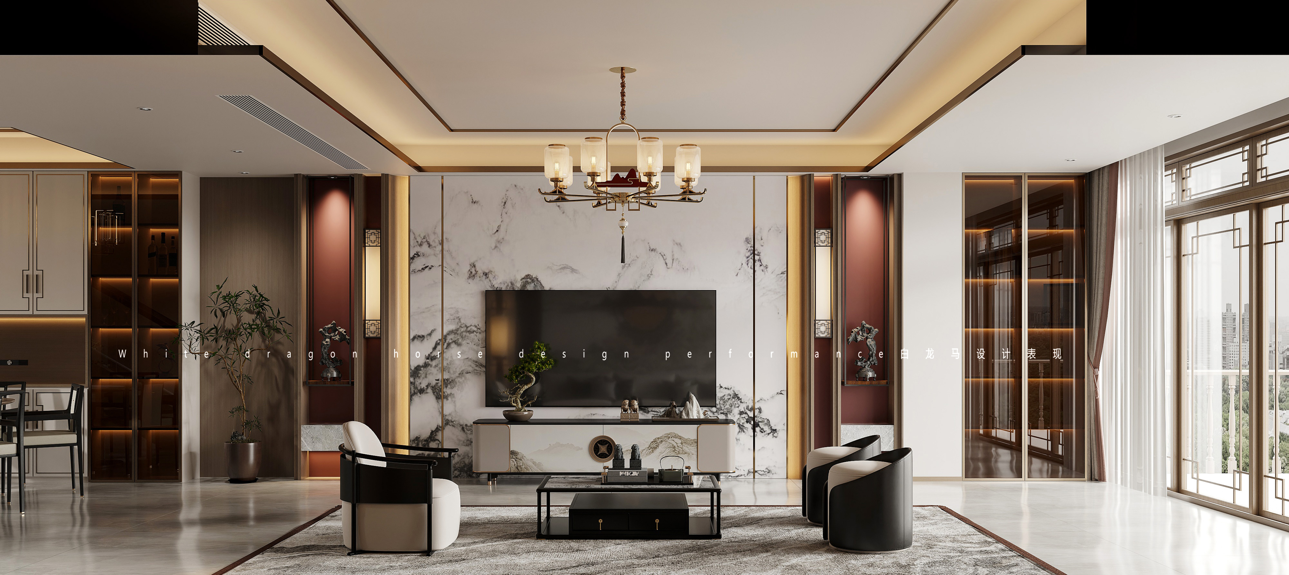 新中式家装效果图[ID: 113263862]_建e效果图