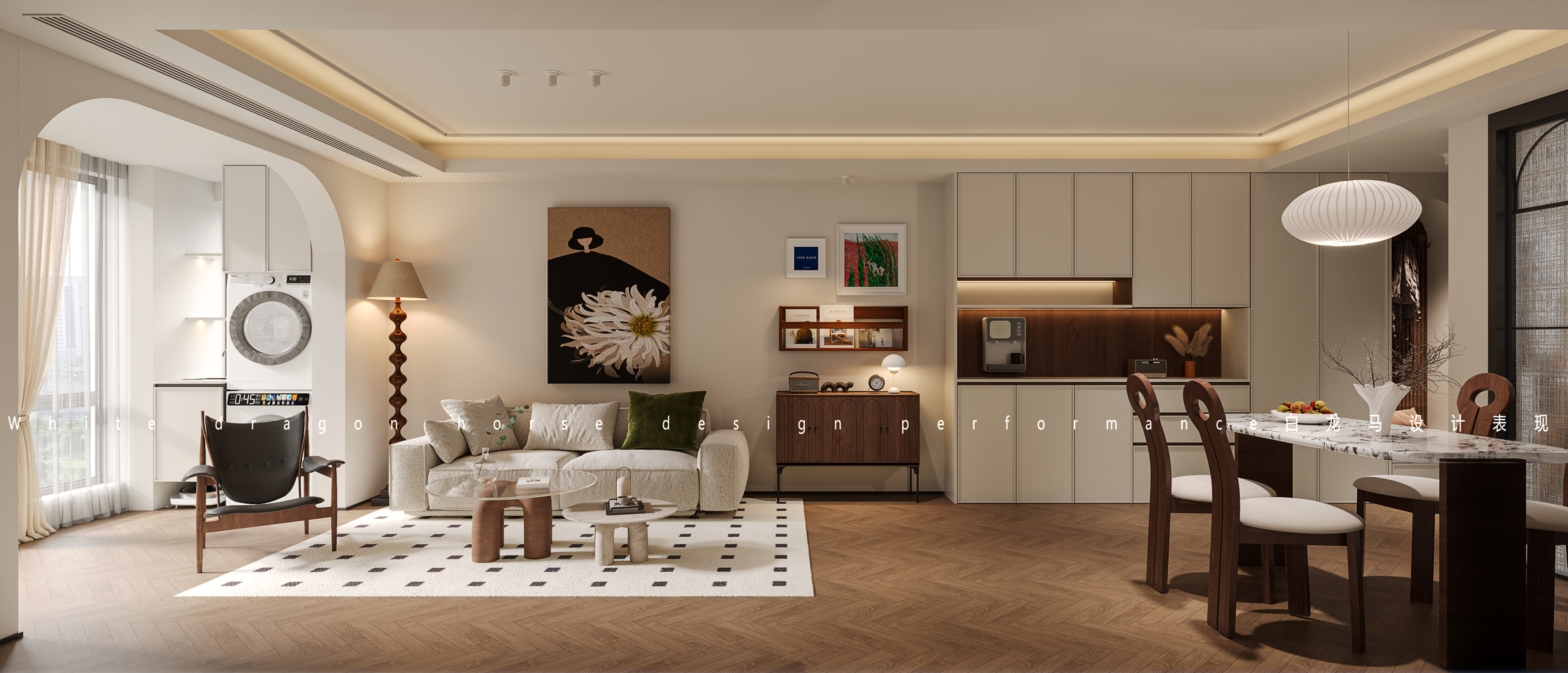 现代中古风家装效果图[ID: 113263638]_建e效果图