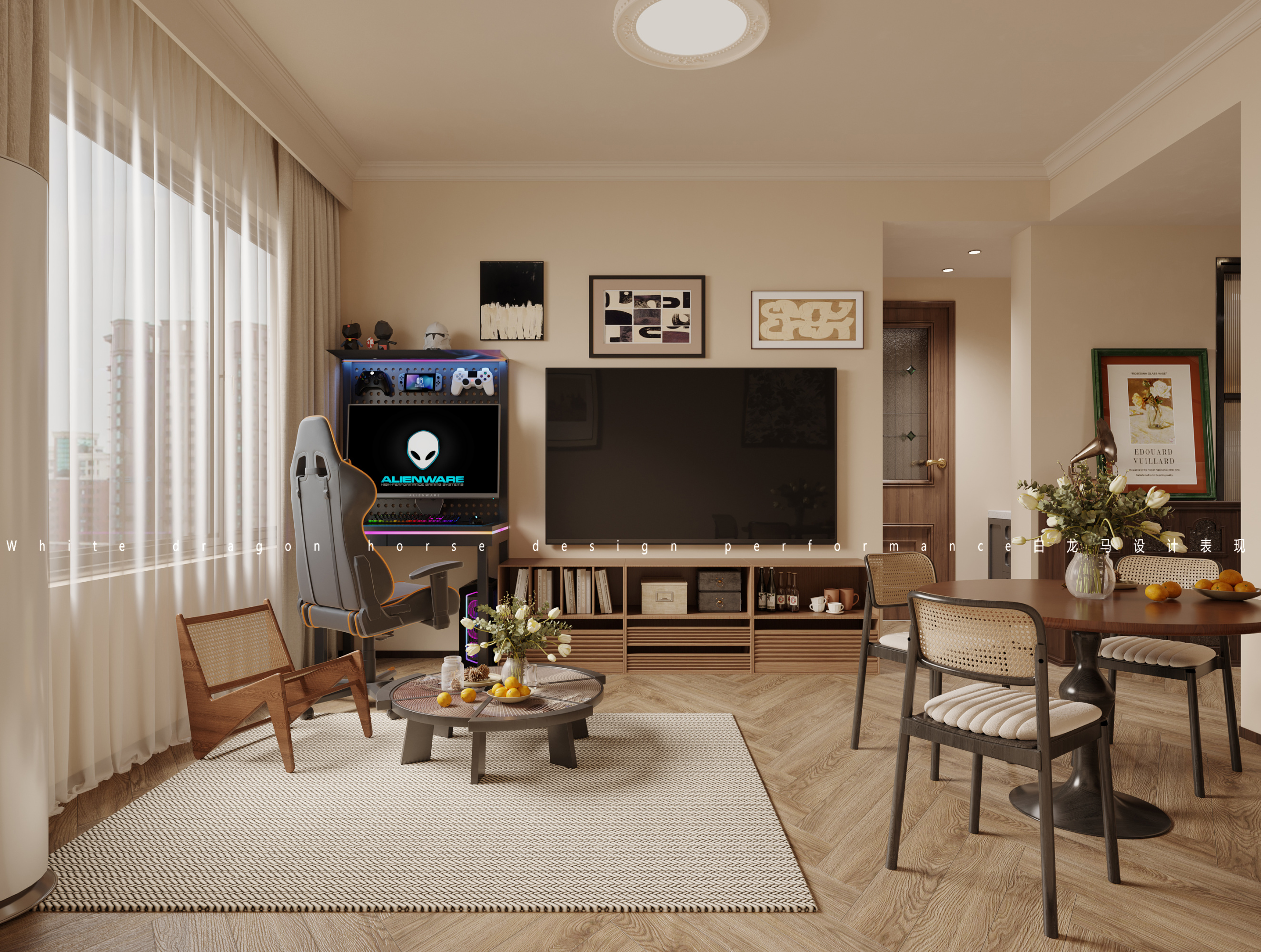 中古风家装效果图[ID: 113460412]_建e效果图