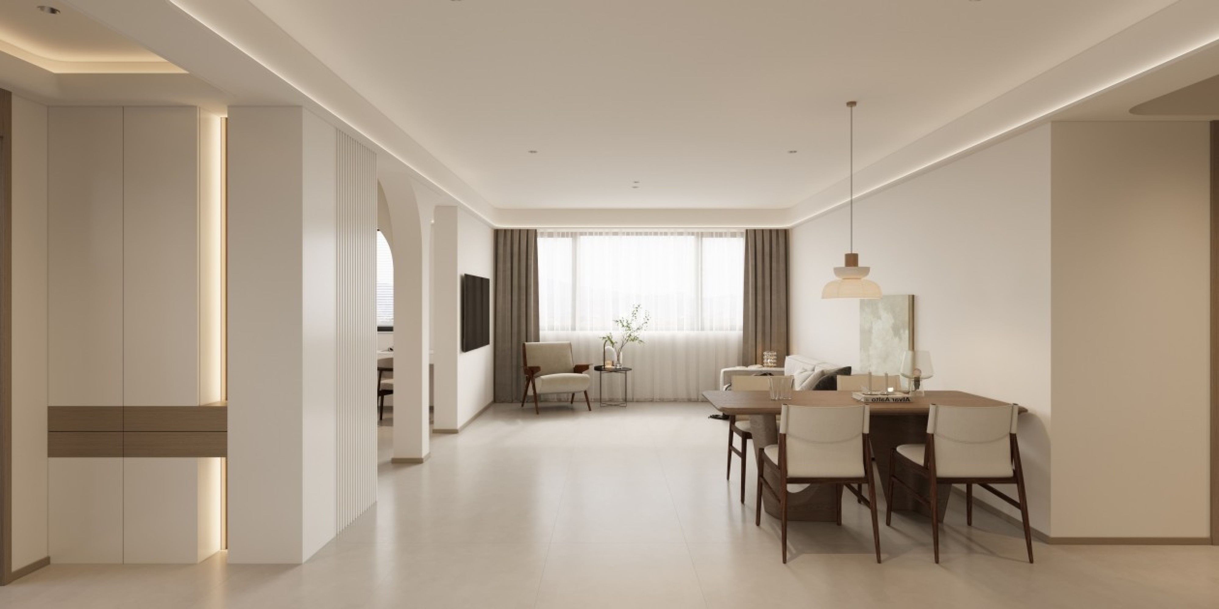 简约奶油风家装效果图[ID: 113460416]_建e效果图