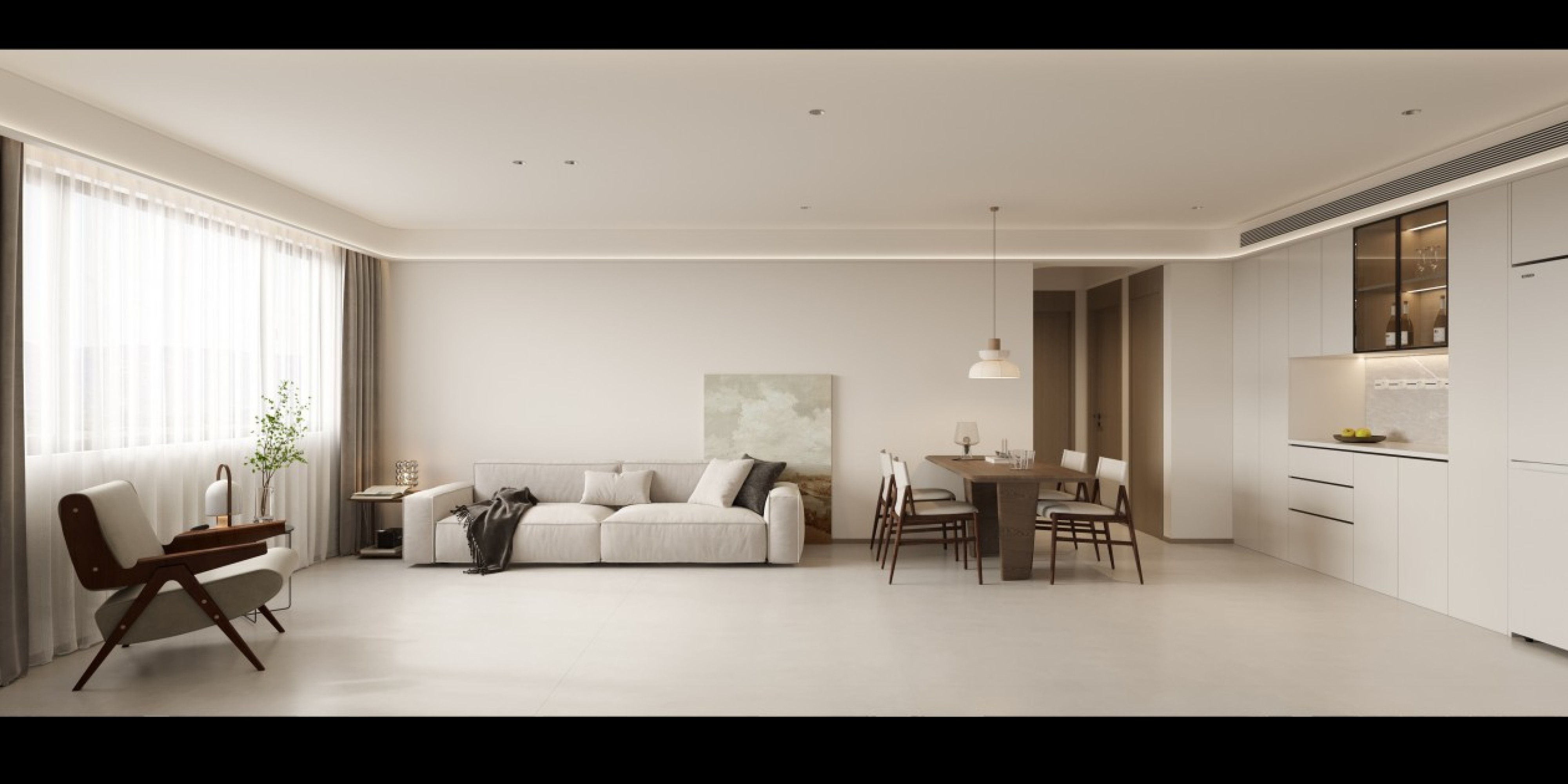 简约奶油风家装效果图[ID: 113460416]_建e效果图
