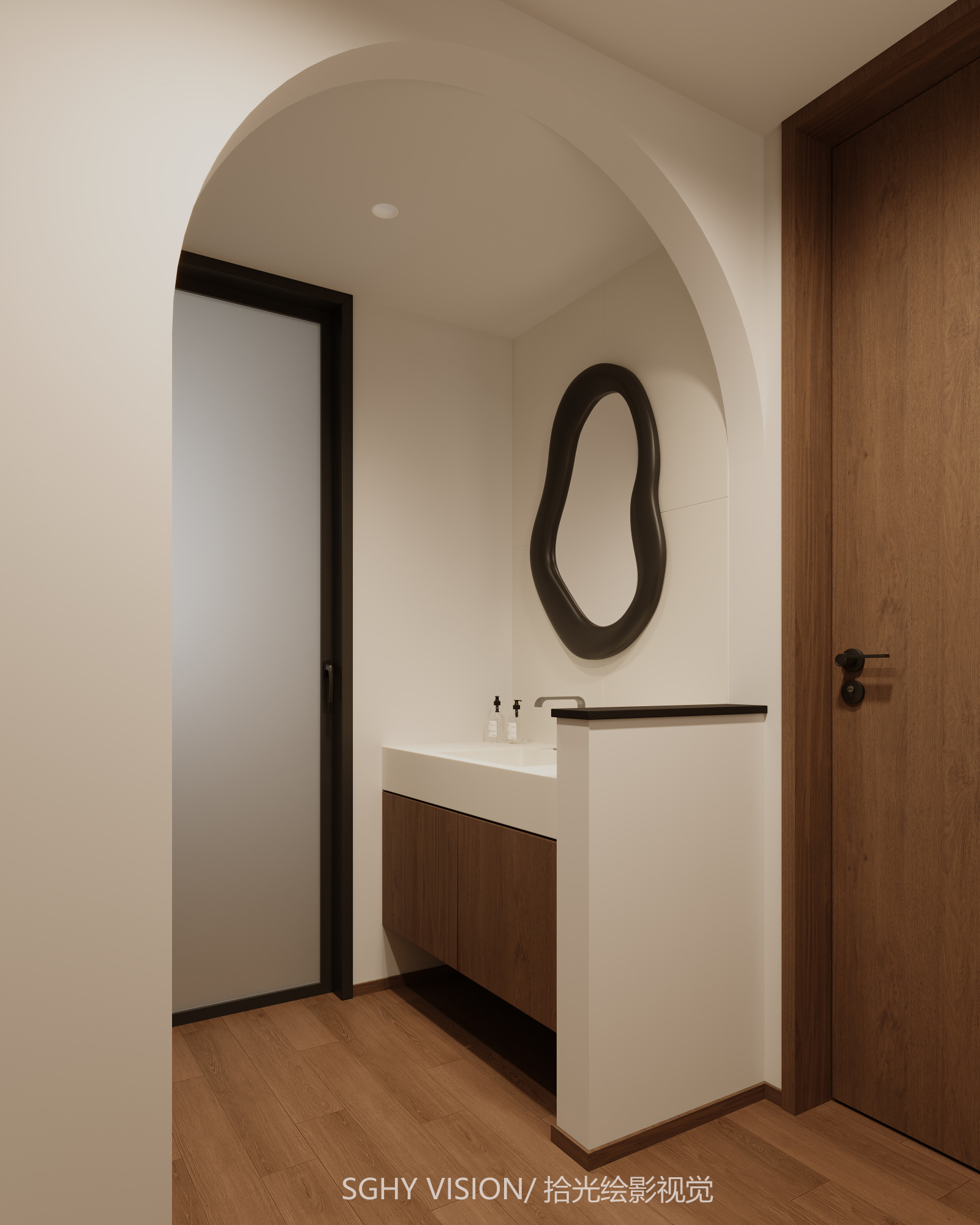 现代中古风家装效果图[ID: 113460418]_建e效果图
