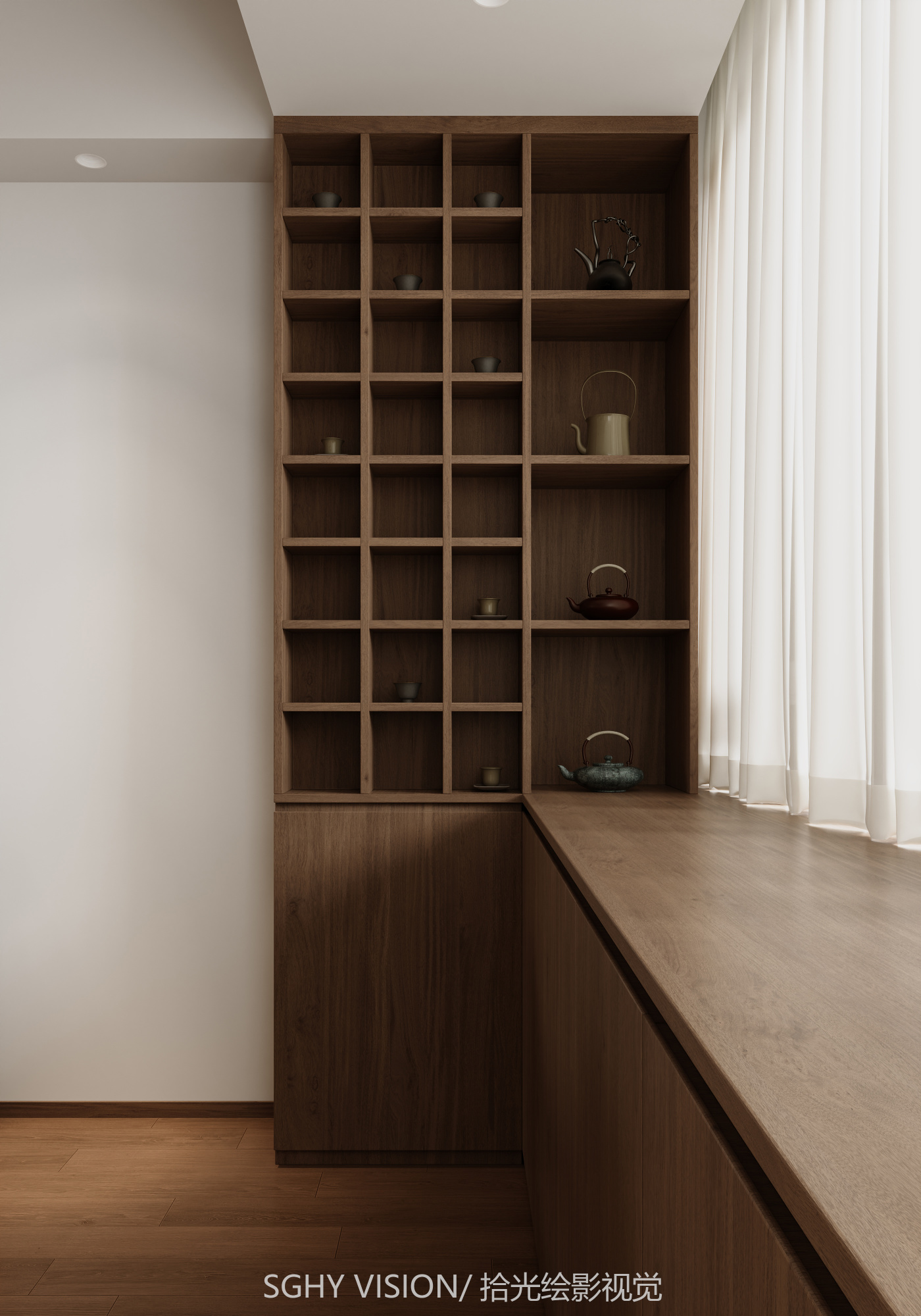 现代中古风家装效果图[ID: 113460418]_建e效果图