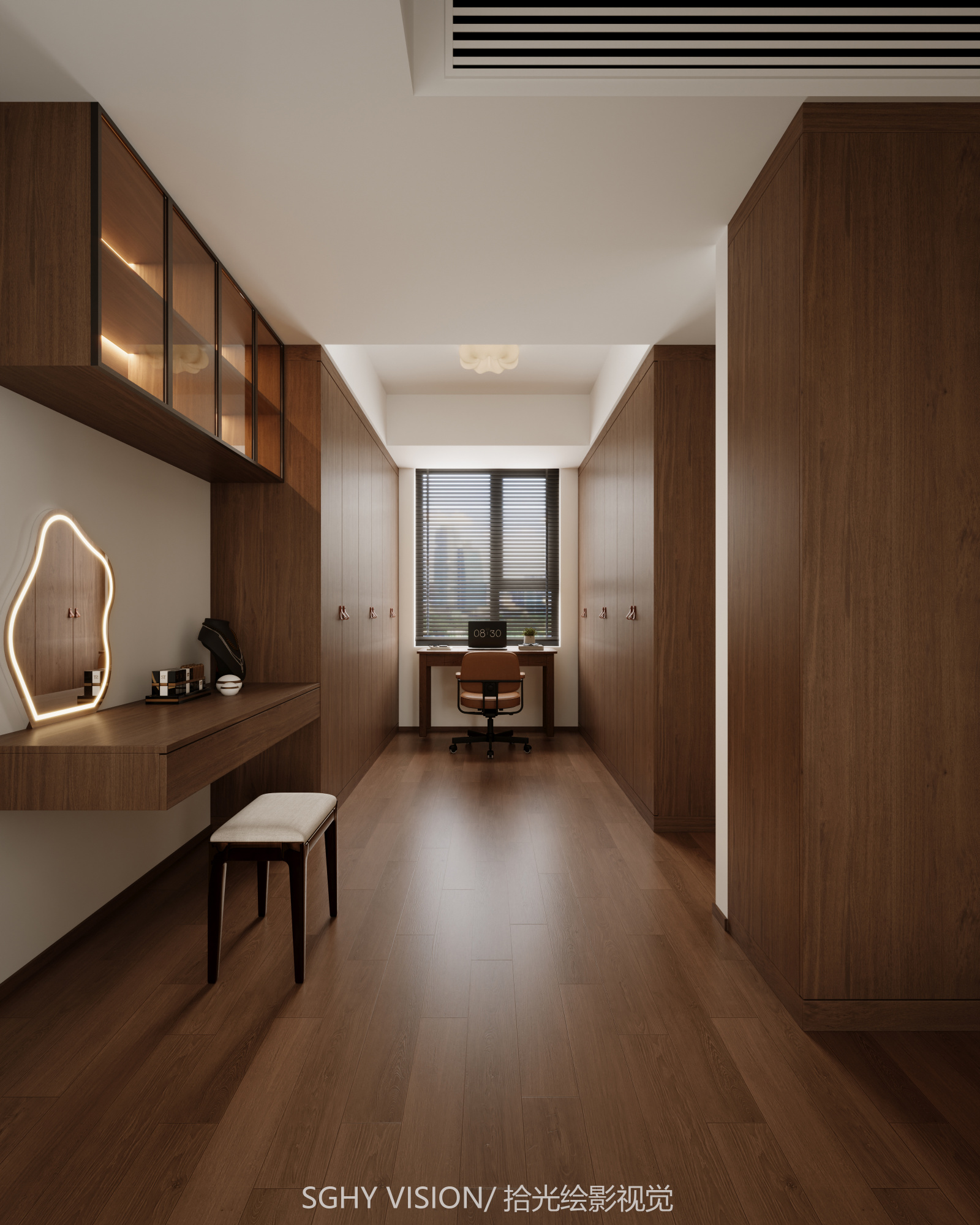 现代中古风家装效果图[ID: 113460418]_建e效果图