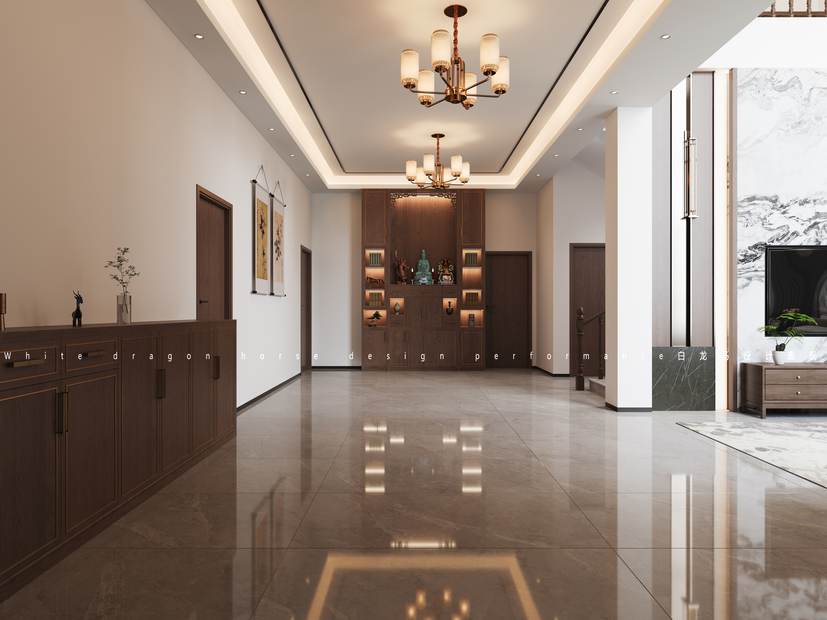 新中式家装效果图[ID: 113460322]_建e效果图