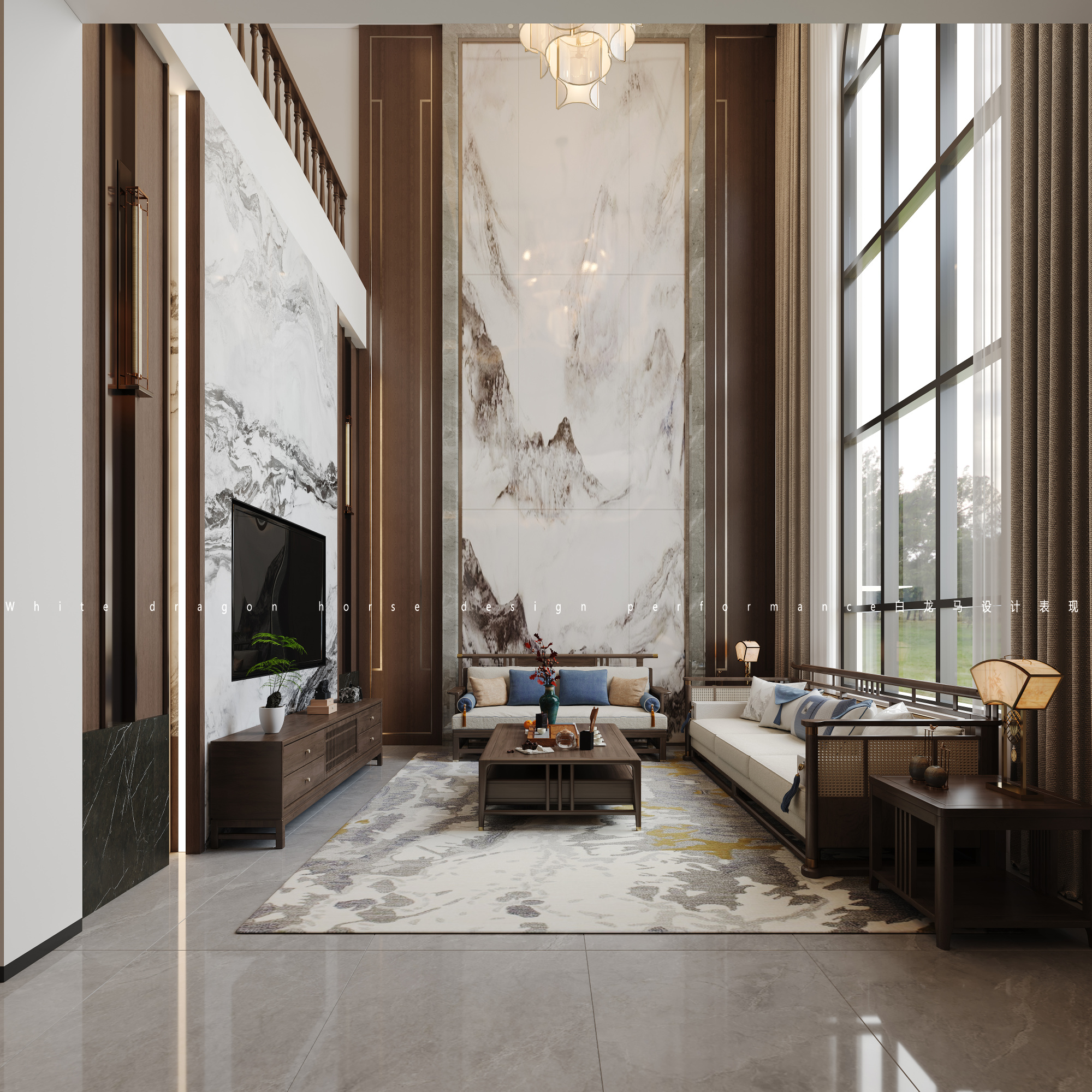 新中式家装效果图[ID: 113460322]_建e效果图