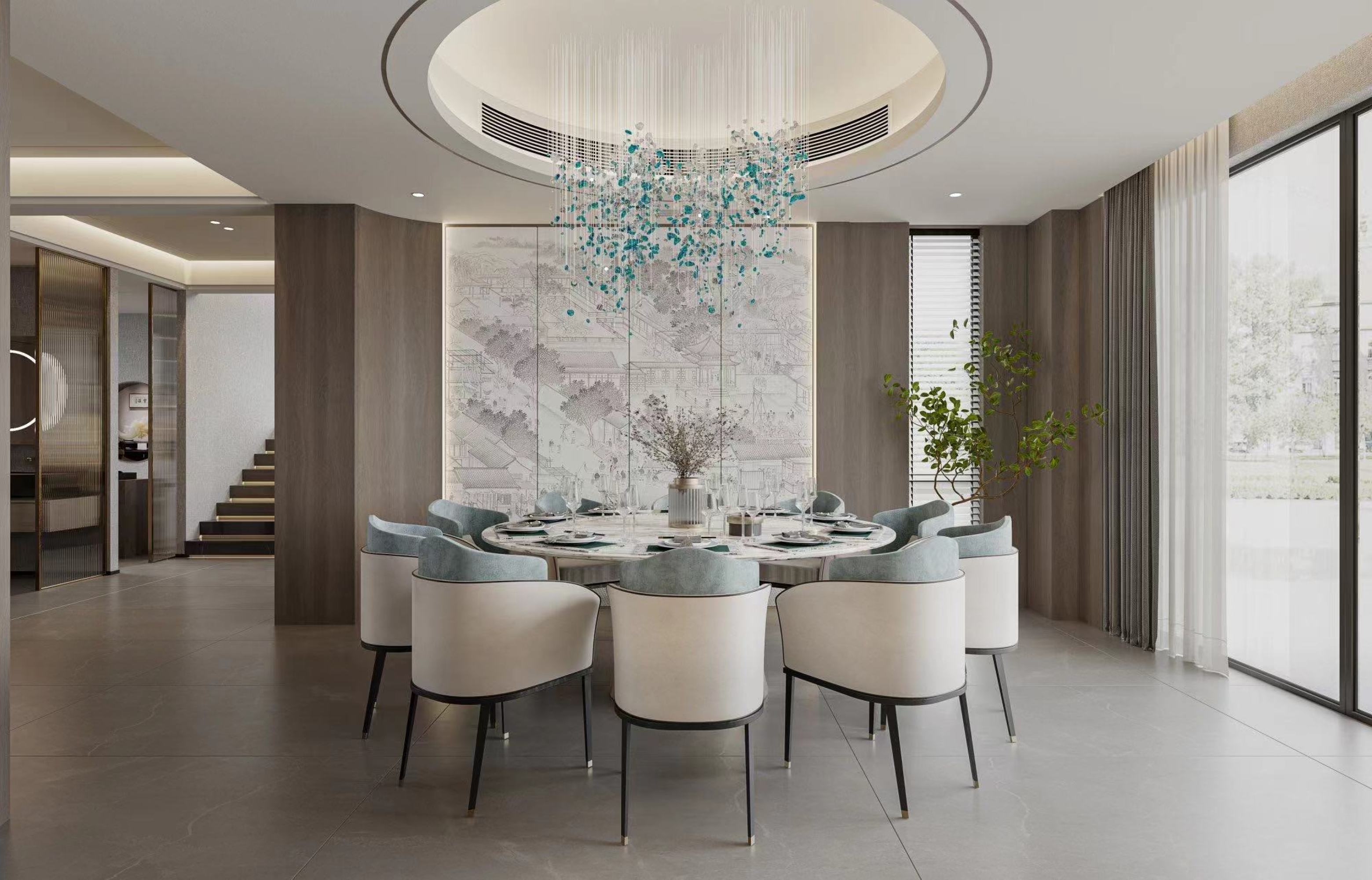 新中式家装效果图[ID: 113460306]_建e效果图