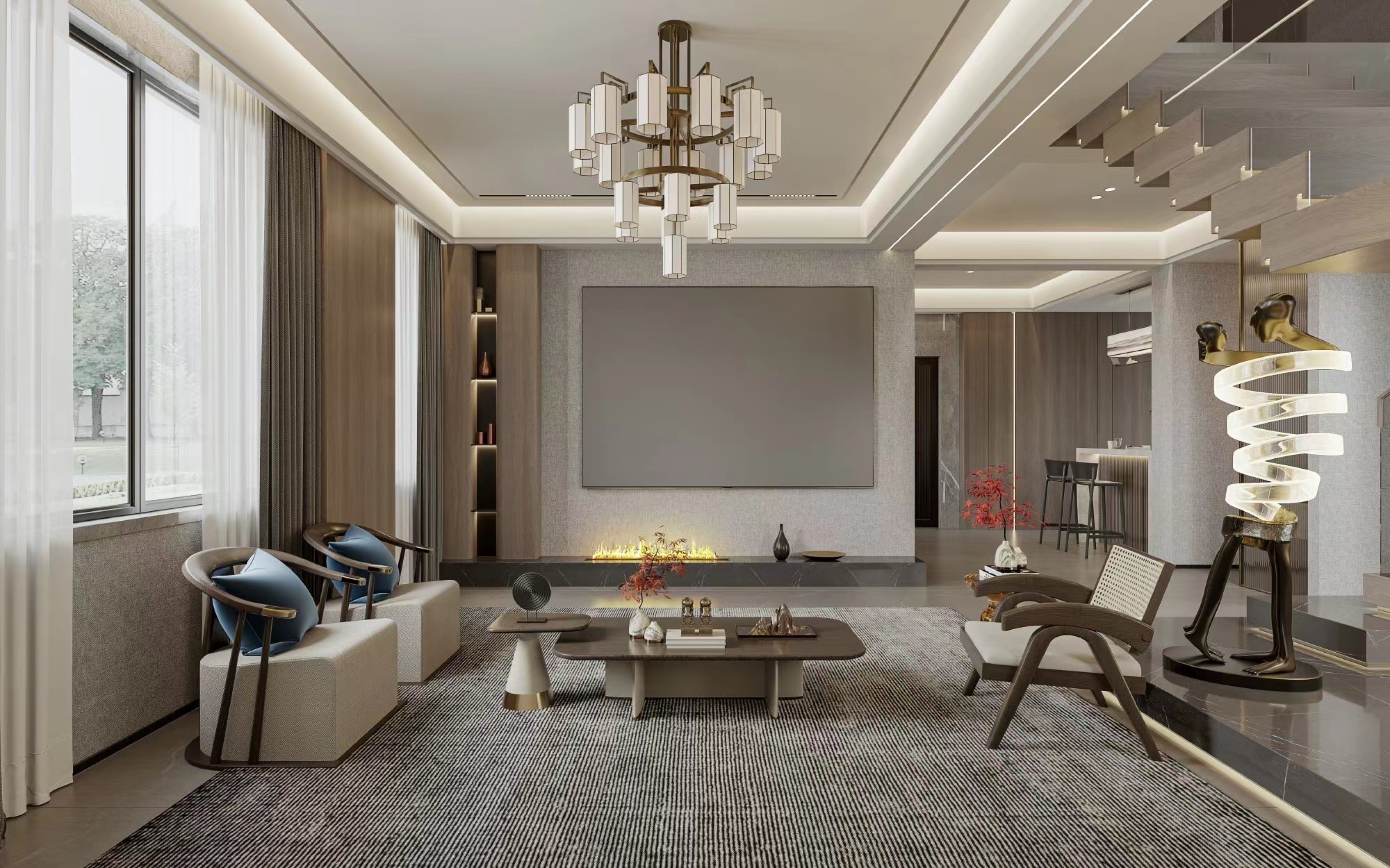 新中式家装效果图[ID: 113460306]_建e效果图