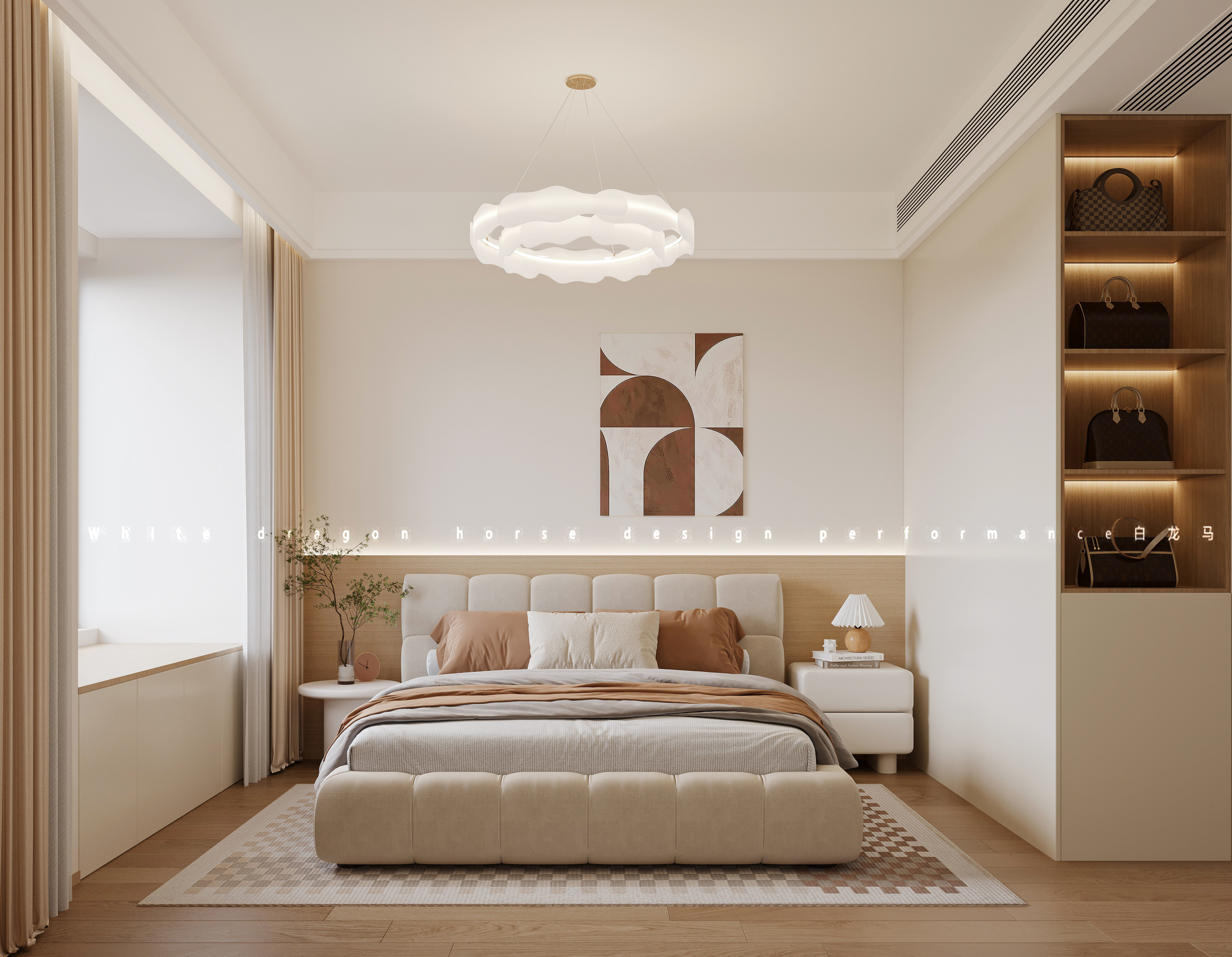 现代奶油风家装效果图[ID: 113460308]_建e效果图