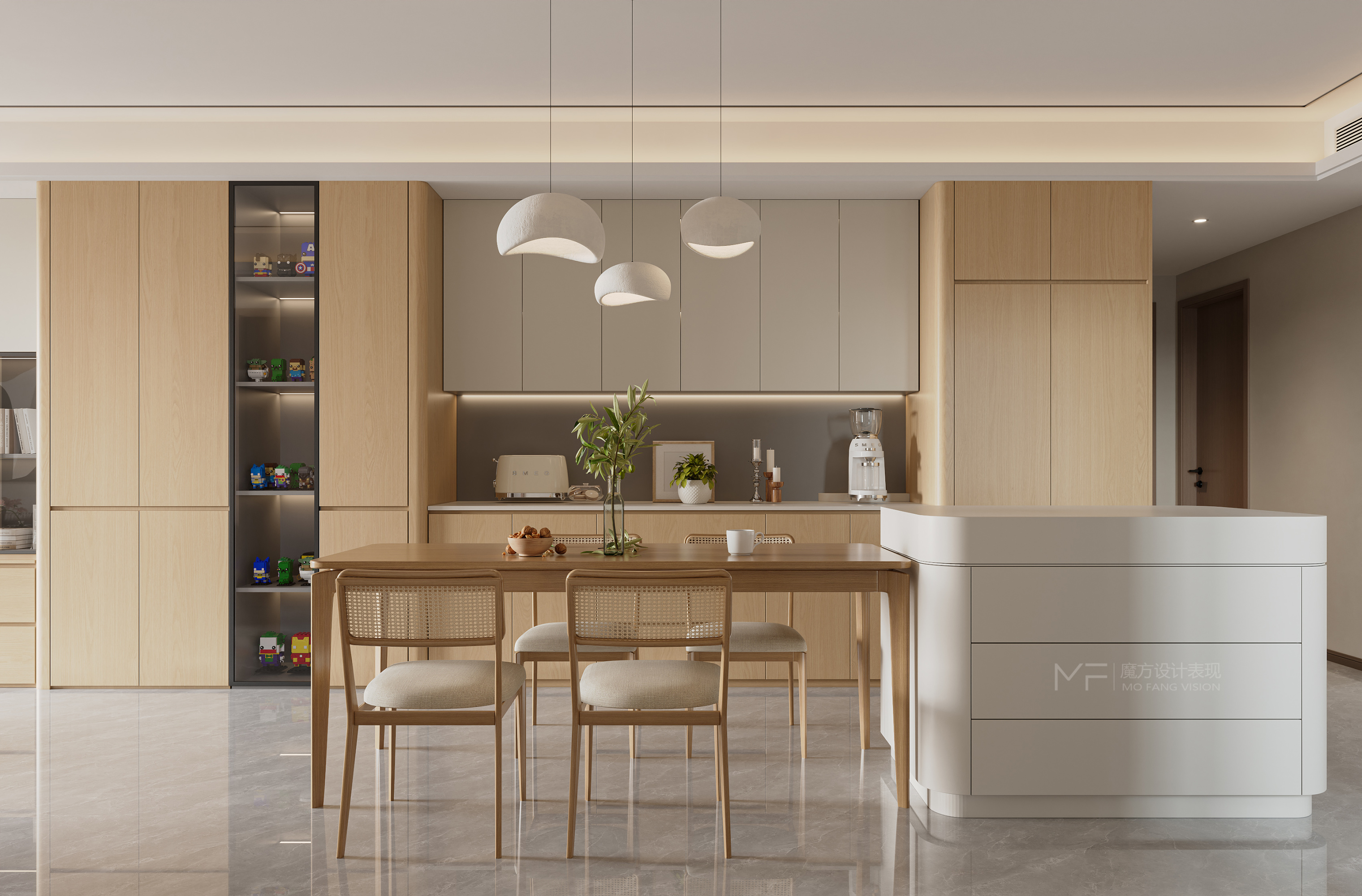 原木简约风家装效果图[ID: 113394906]_建e效果图
