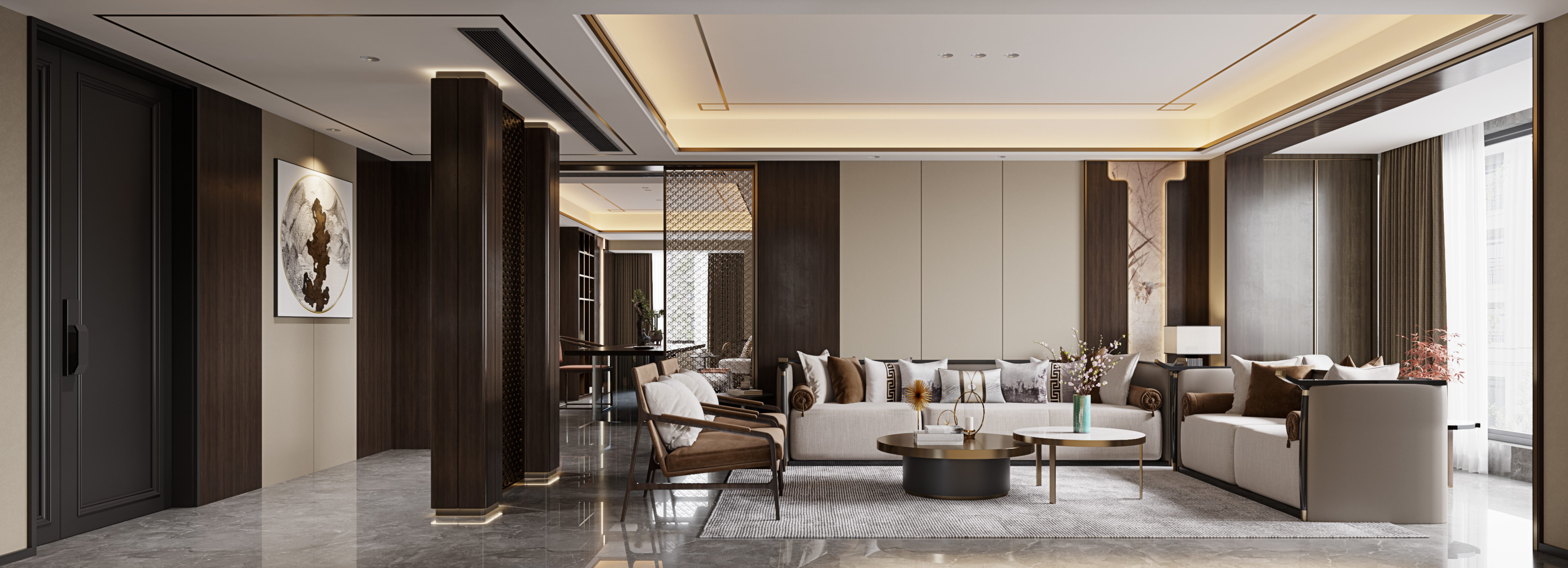 新中式家装效果图[ID: 113394717]_建e效果图