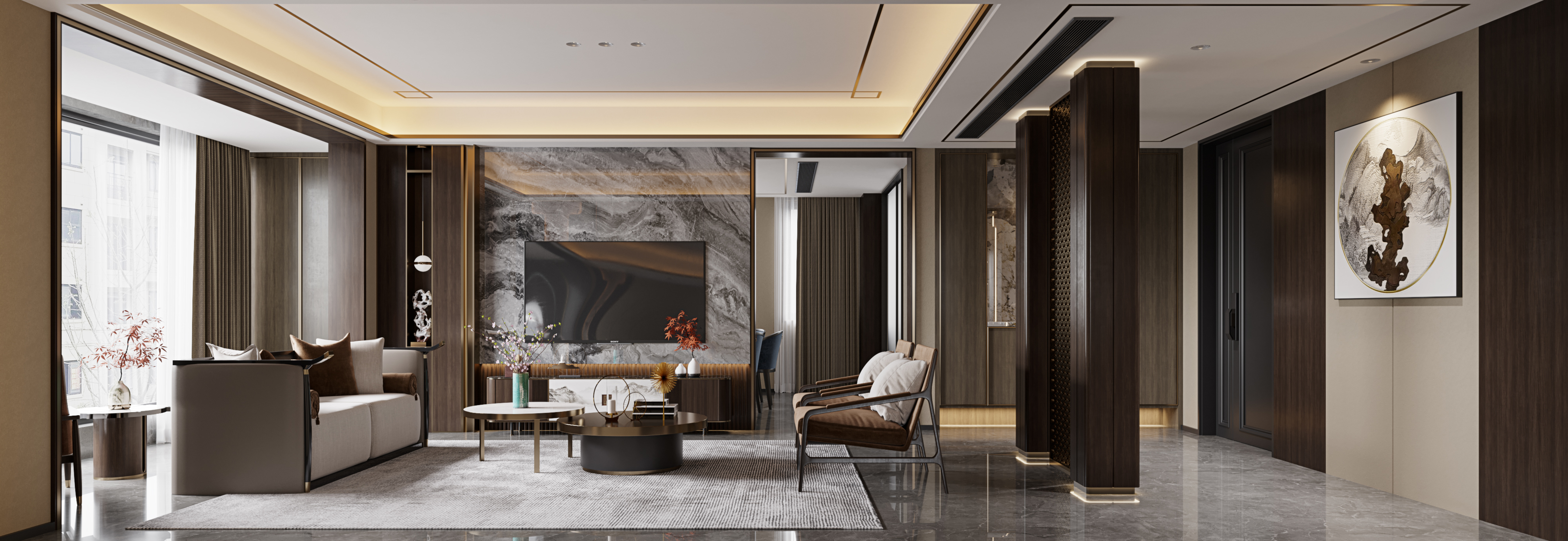 新中式家装效果图[ID: 113394717]_建e效果图