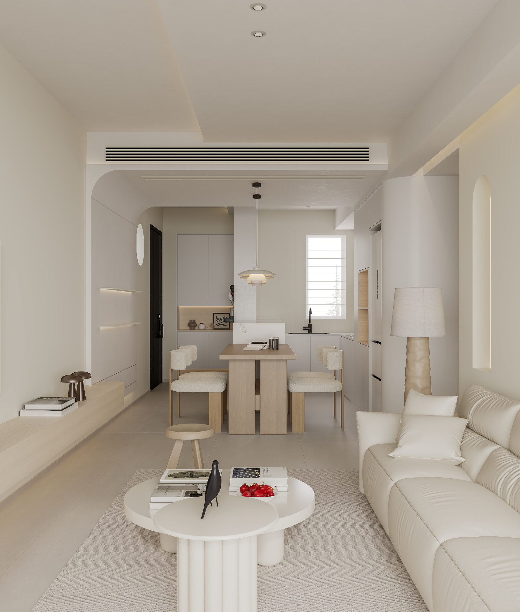 现代奶油风家装效果图[ID: 113394902]_建e效果图
