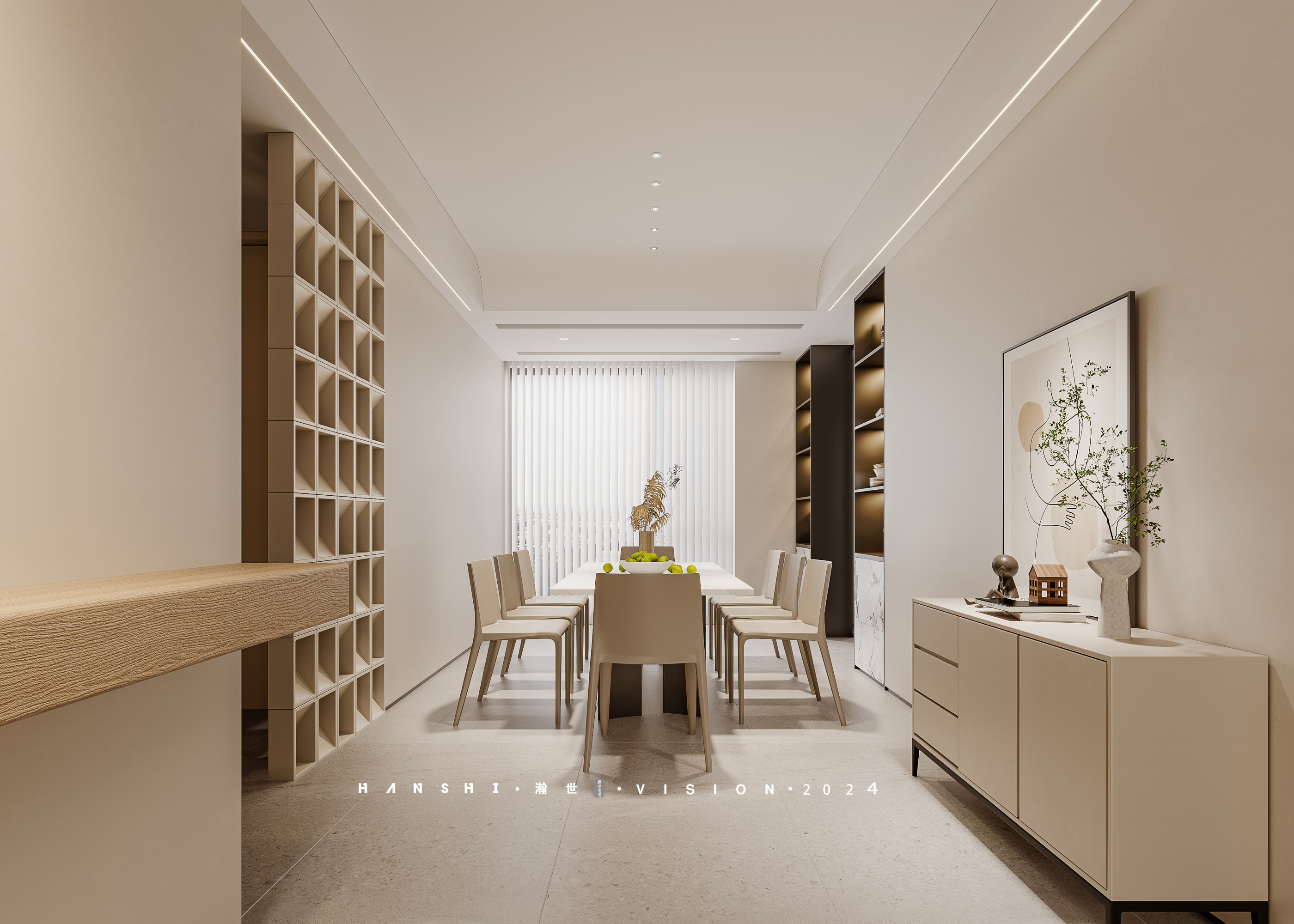 现代奶油风家装效果图[ID: 113394758]_建e效果图