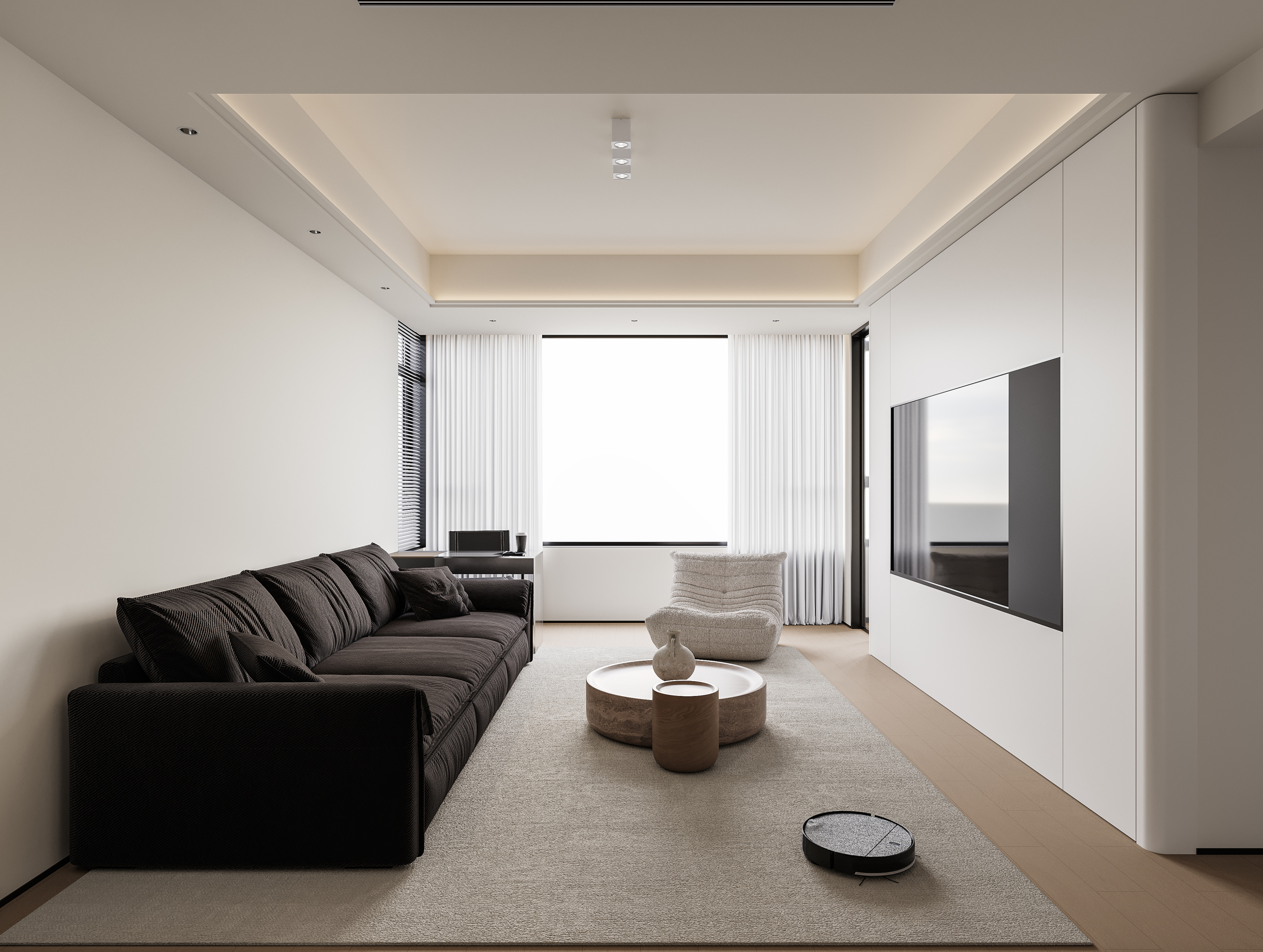 原木简约风家装效果图[ID: 114115802]_建e效果图