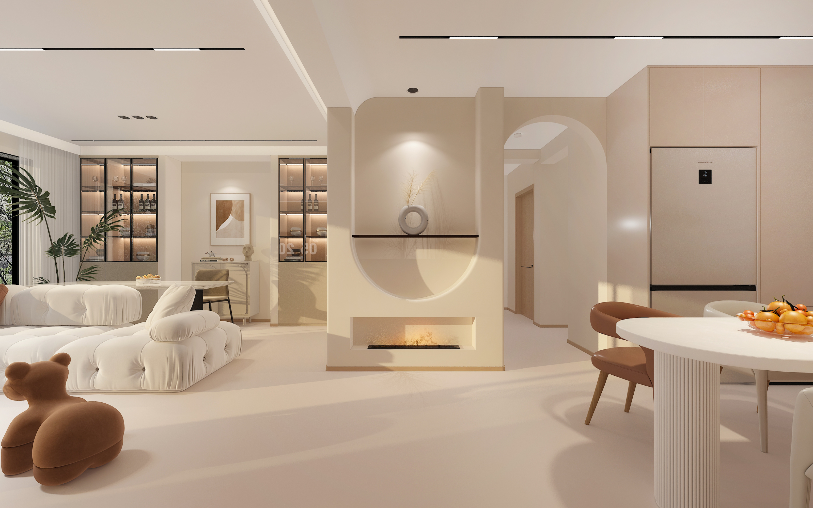 奶油简约风家装效果图[ID: 114115756]_建e效果图