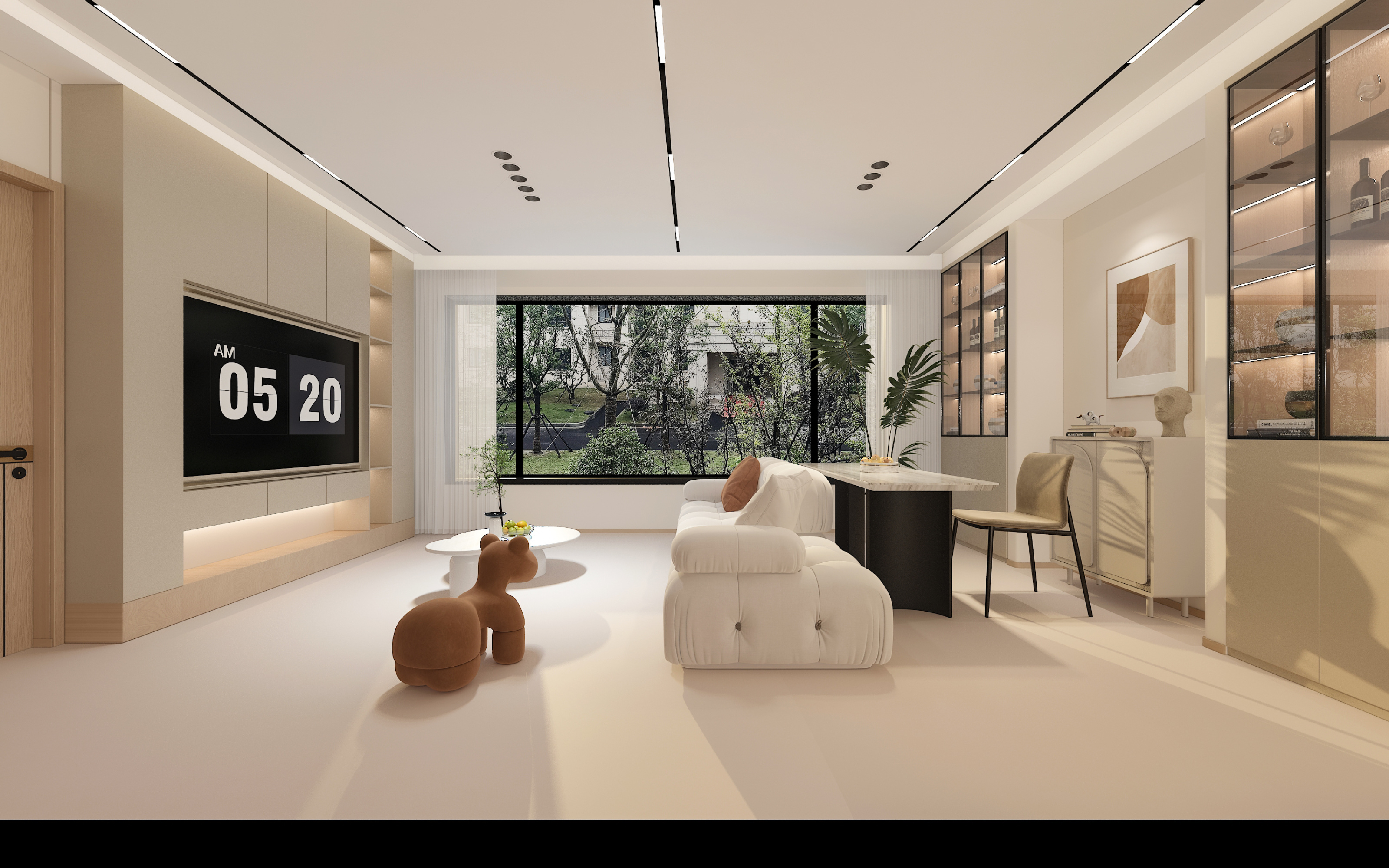 奶油简约风家装效果图[ID: 114115756]_建e效果图