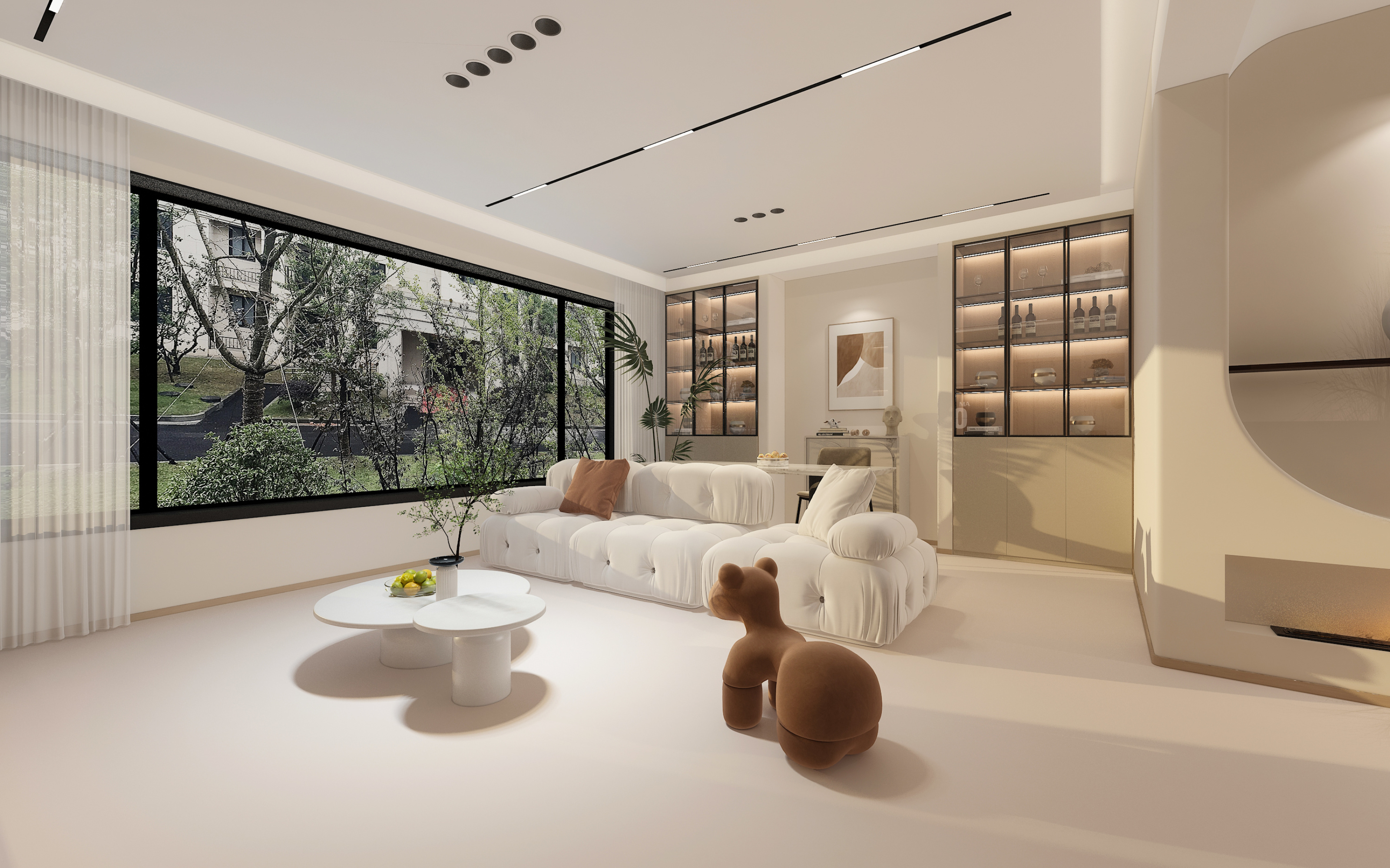奶油简约风家装效果图[ID: 114115756]_建e效果图