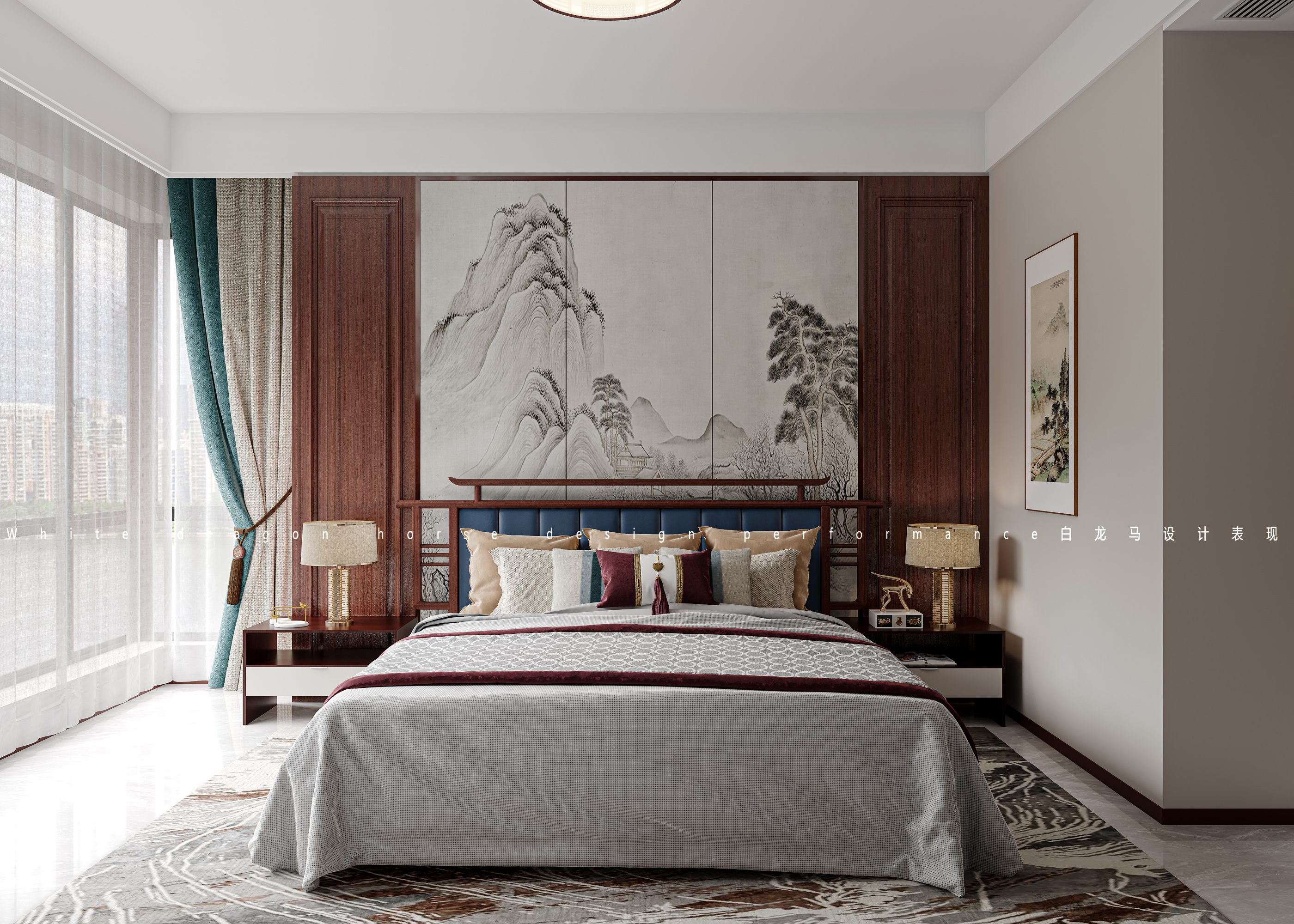 新中式家装效果图[ID: 114115664]_建e效果图