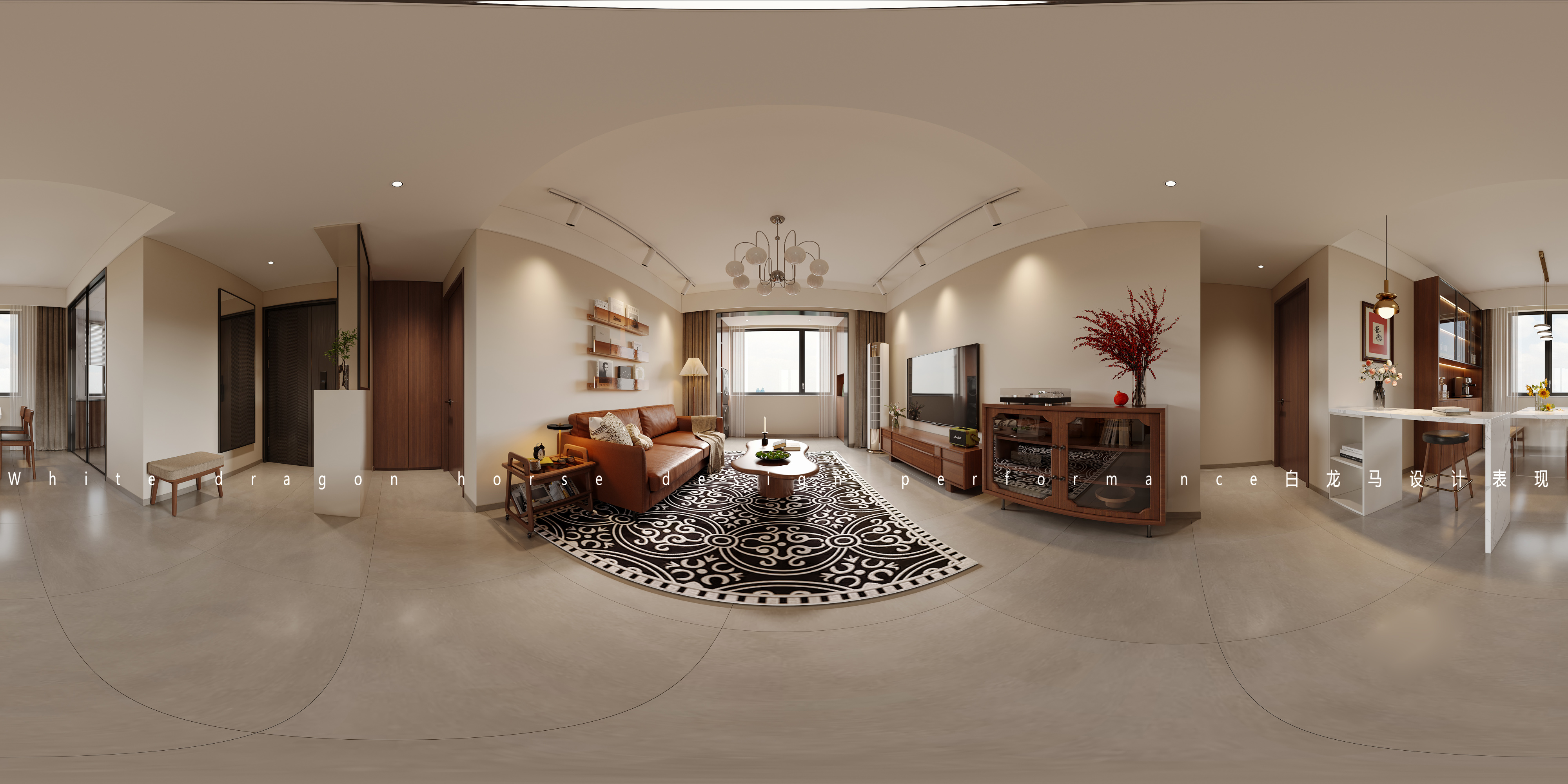 中式复古家装效果图[ID: 114115623]_建e效果图
