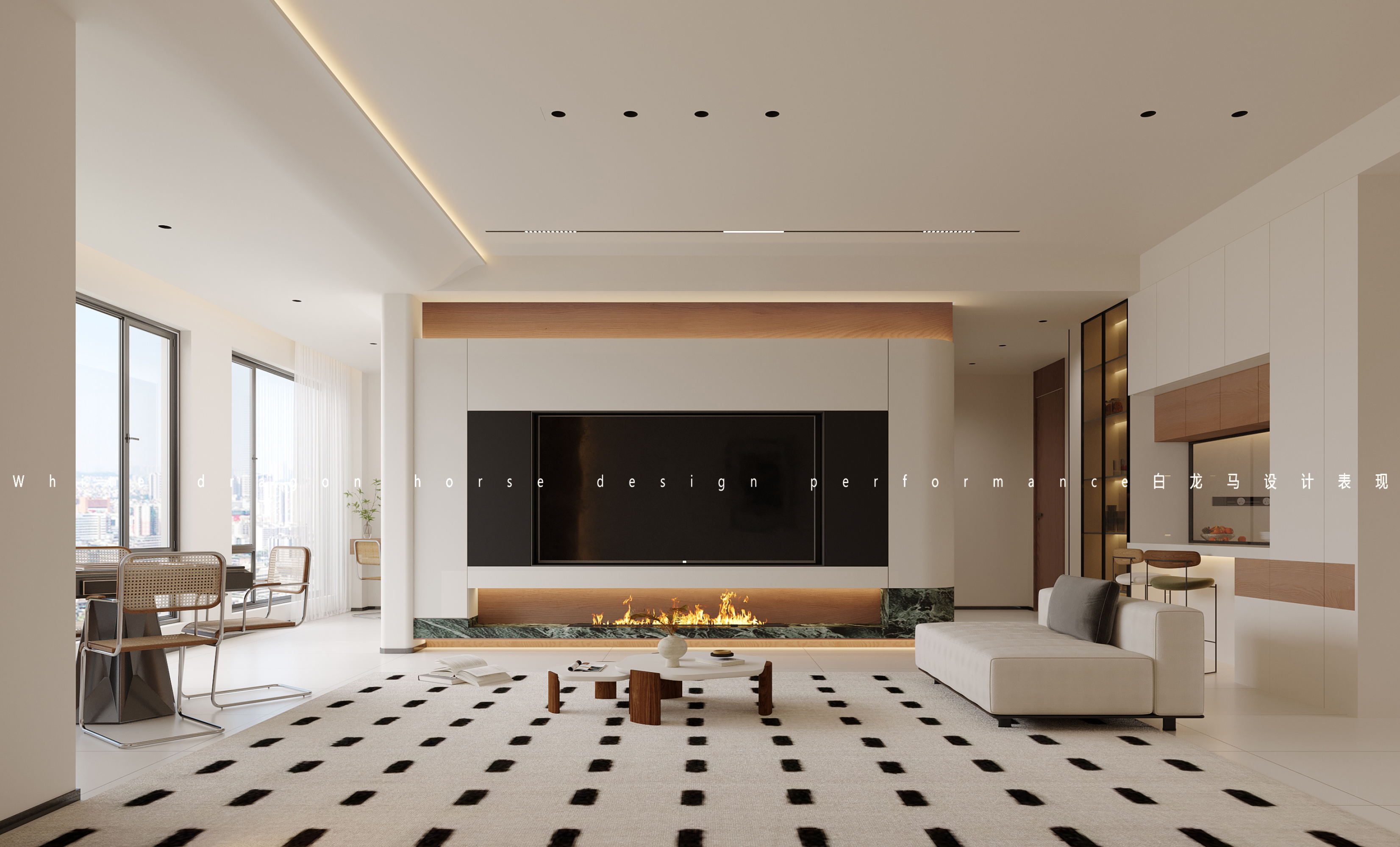 中古奶油风家装效果图[ID: 114115718]_建e效果图