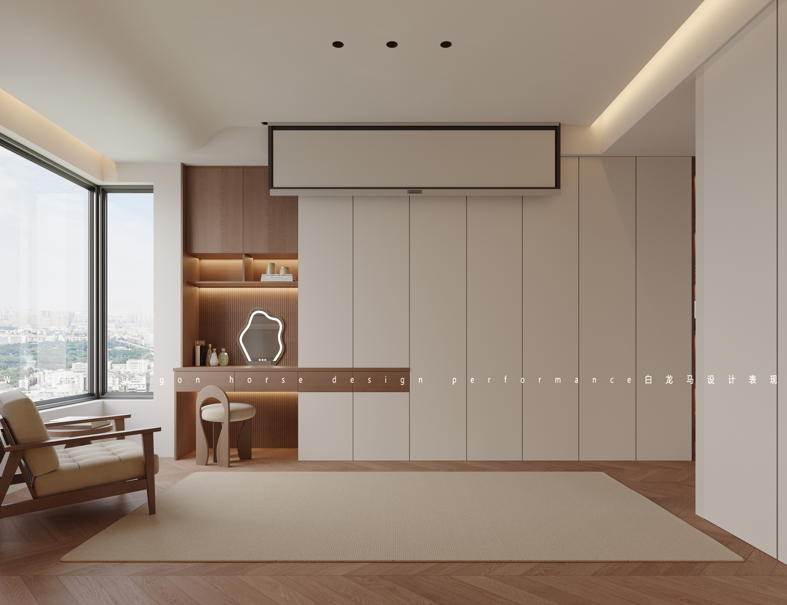 中古奶油风家装效果图[ID: 114115718]_建e效果图
