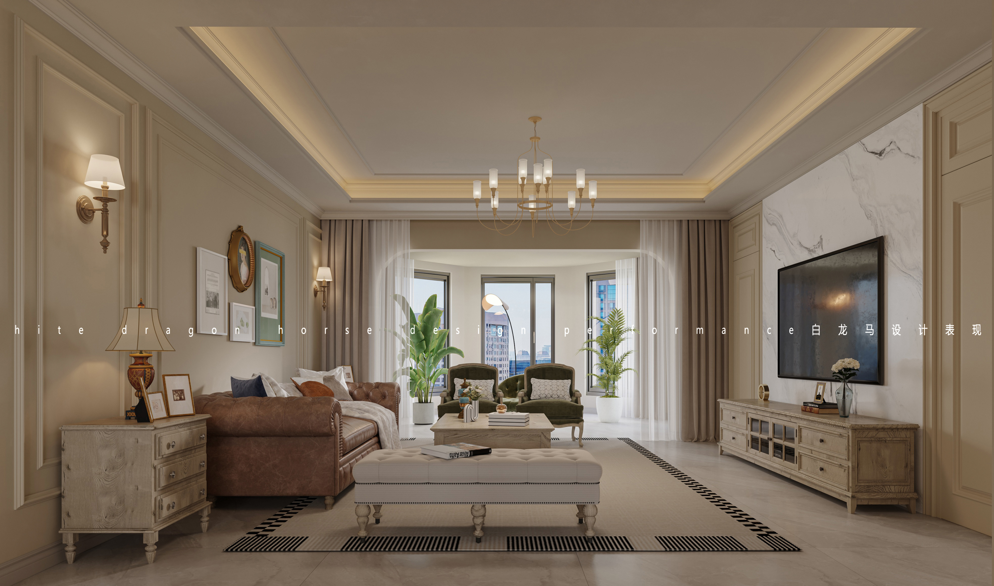 美式家装效果图[ID: 114050297]_建e效果图