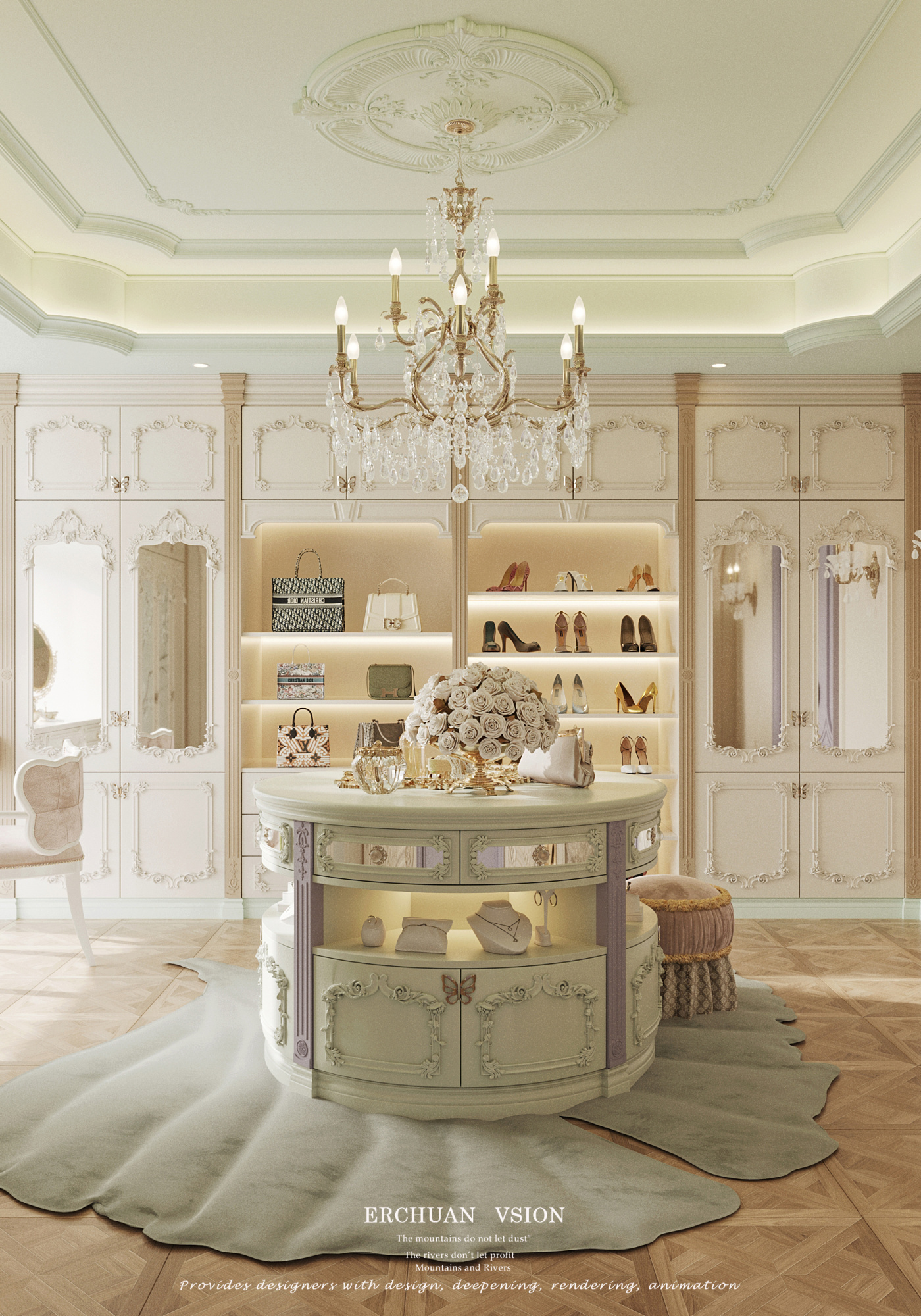 中古法式奶油风[ID: 114050235]_建e效果图