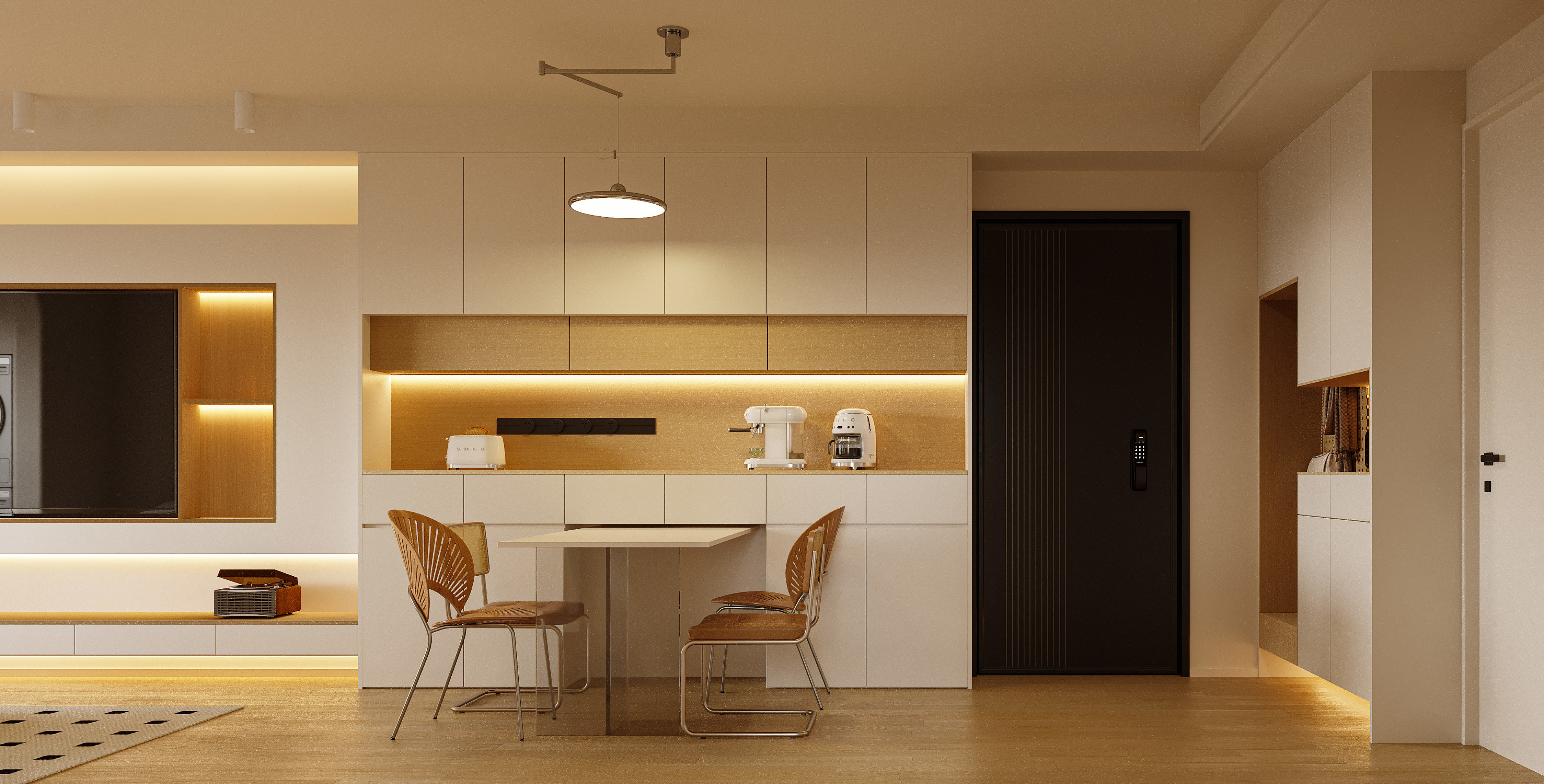 简约奶油风家装效果图[ID: 114050172]_建e效果图