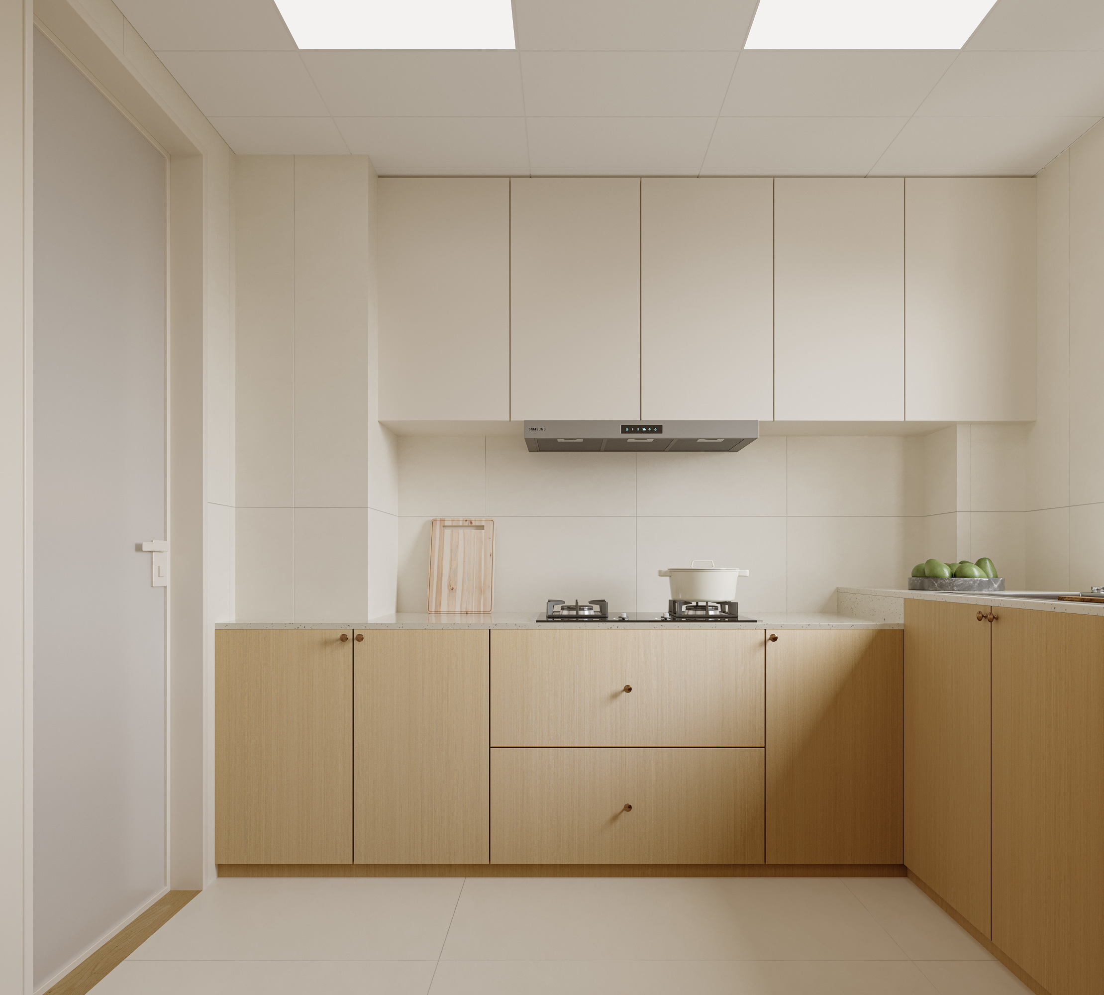 简约奶油风家装效果图[ID: 114050172]_建e效果图