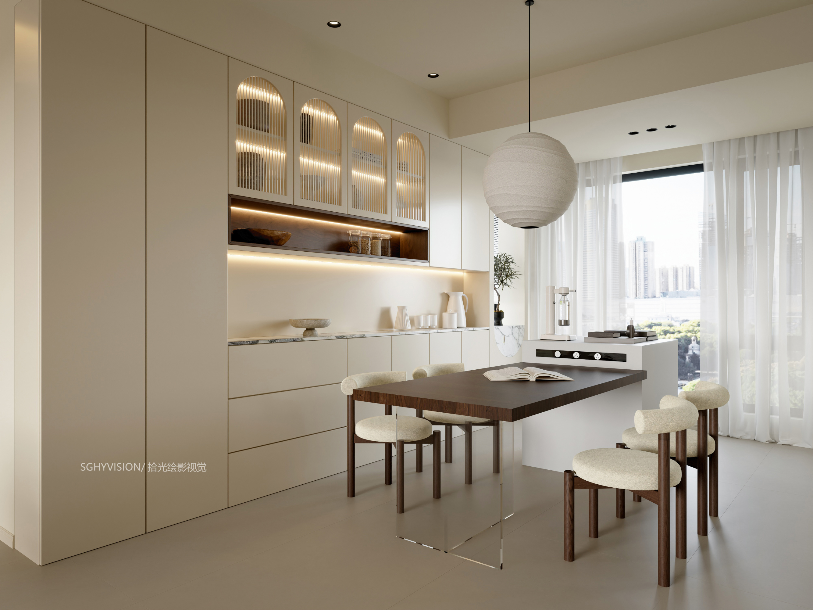 奶油中古风家装效果图[ID: 114050164]_建e效果图