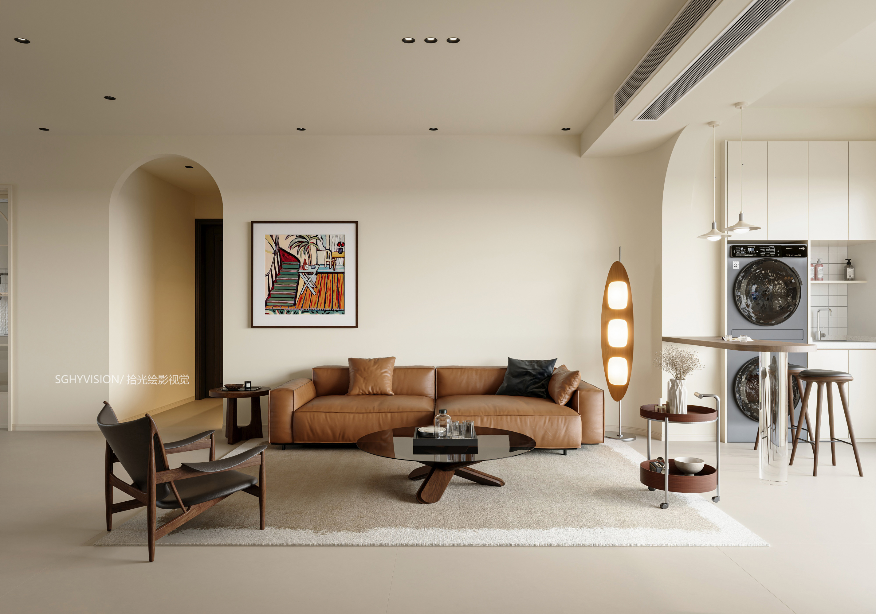 奶油中古风家装效果图[ID: 114050164]_建e效果图
