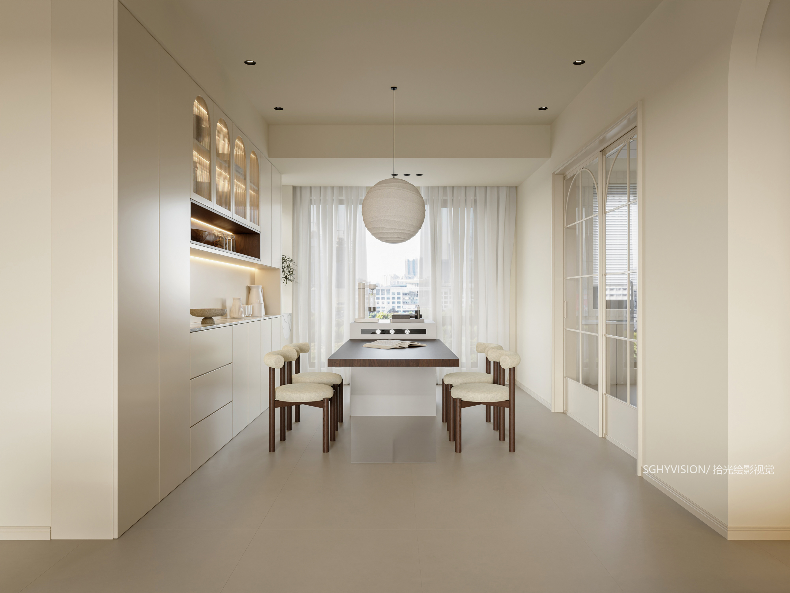 奶油中古风家装效果图[ID: 114050164]_建e效果图