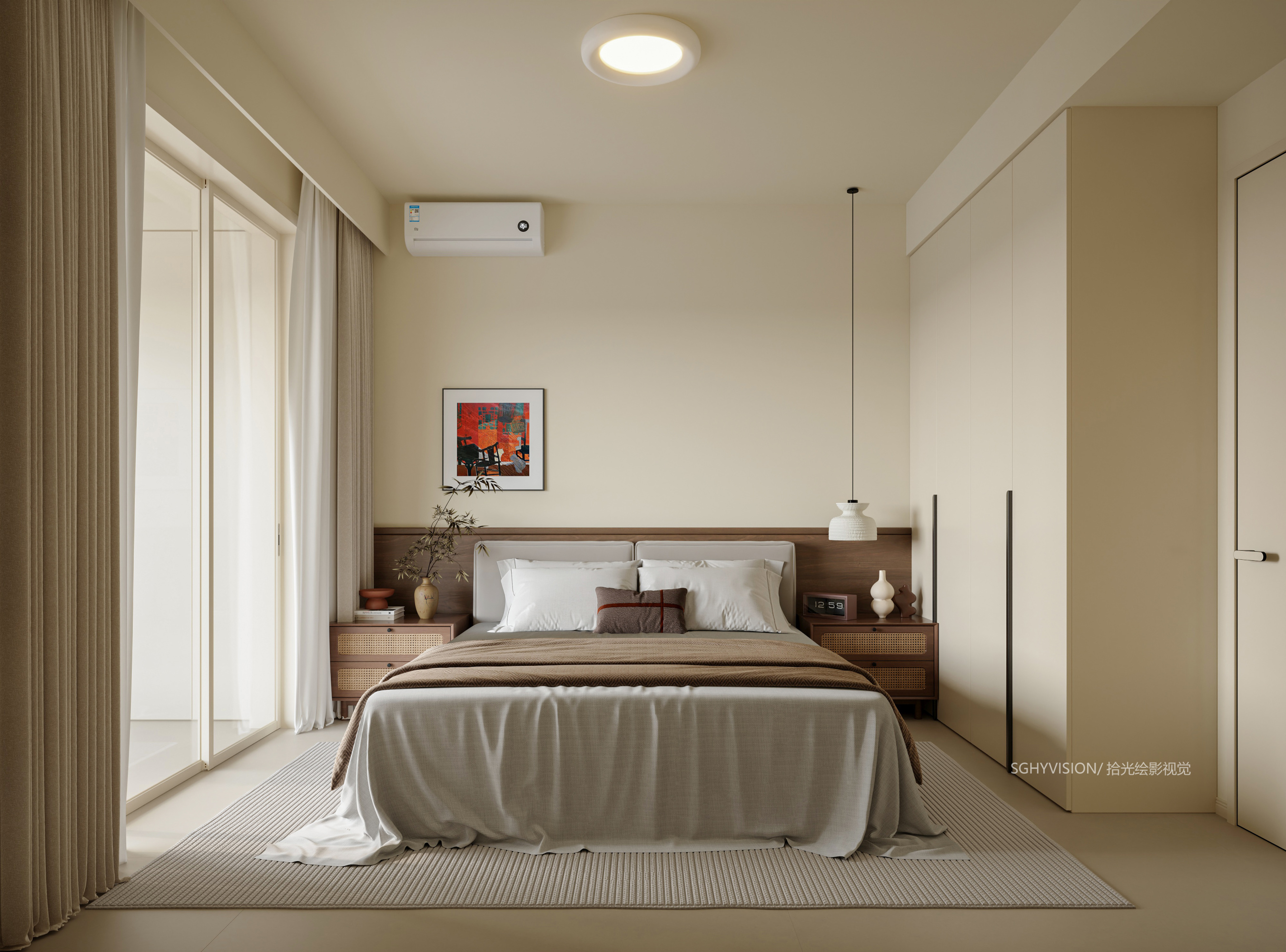 奶油中古风家装效果图[ID: 114050164]_建e效果图