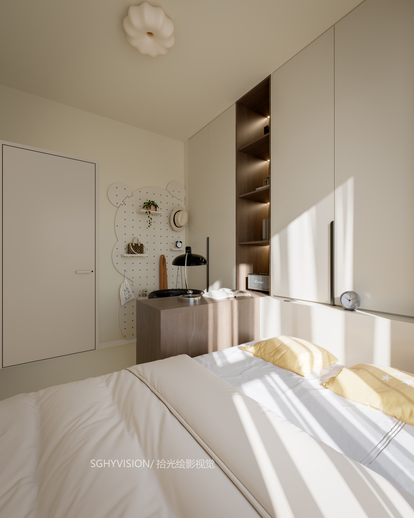 奶油中古风家装效果图[ID: 114050164]_建e效果图