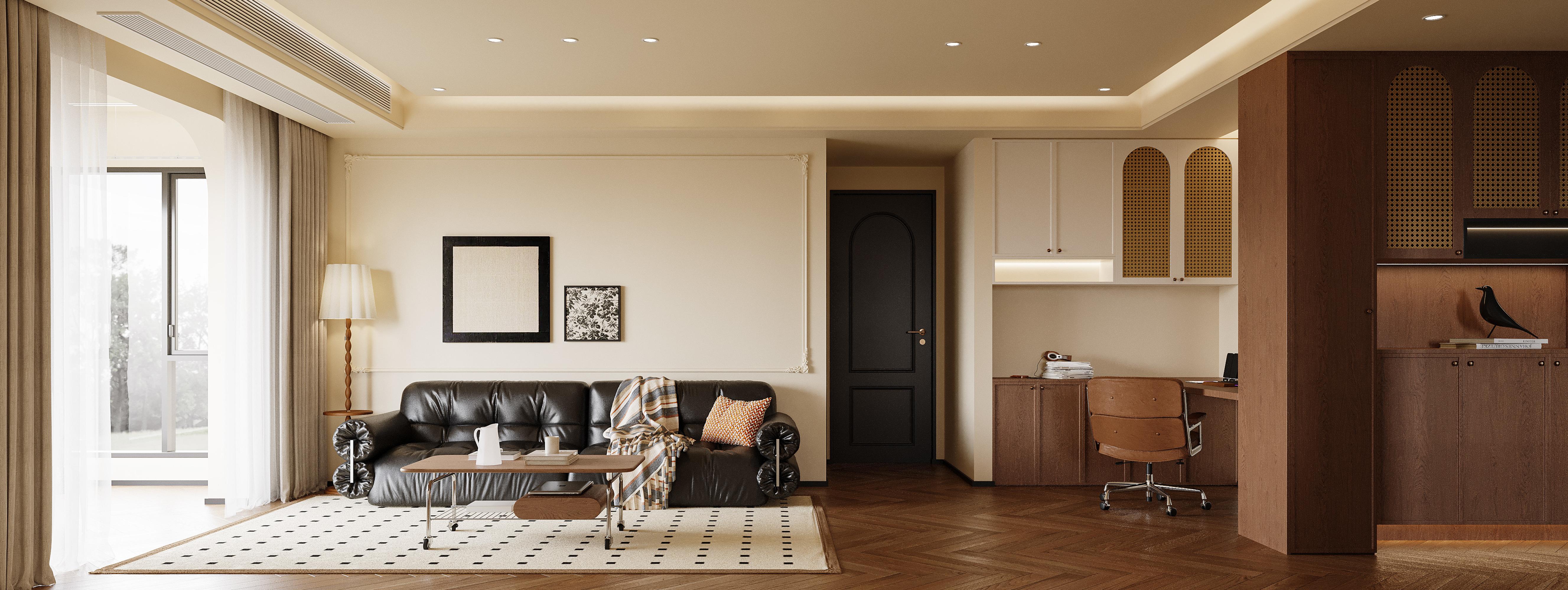 侘寂简约风家装效果图[ID: 114246665]_建e效果图