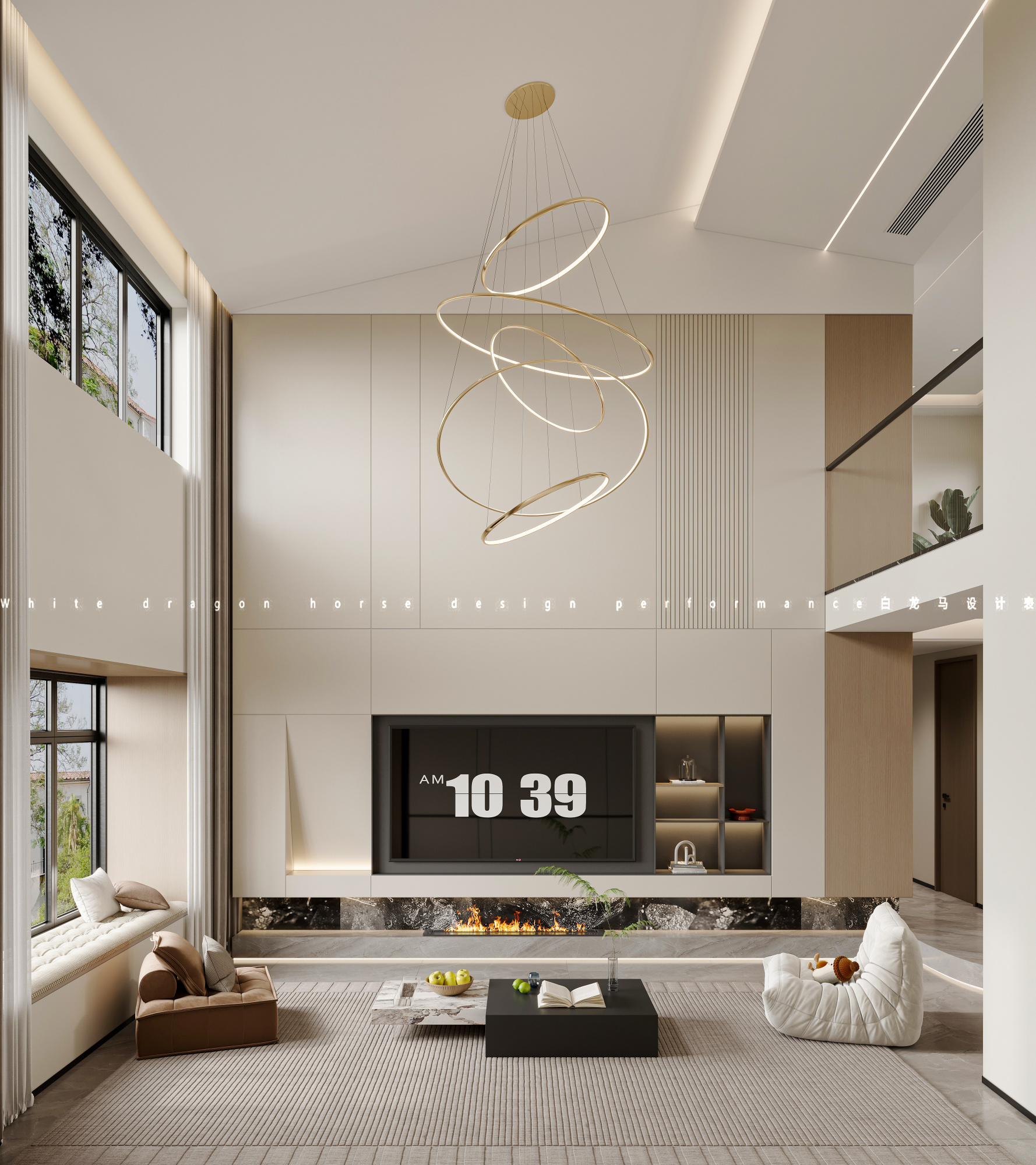 现代挑空别墅效果图[ID: 114246792]_建e效果图